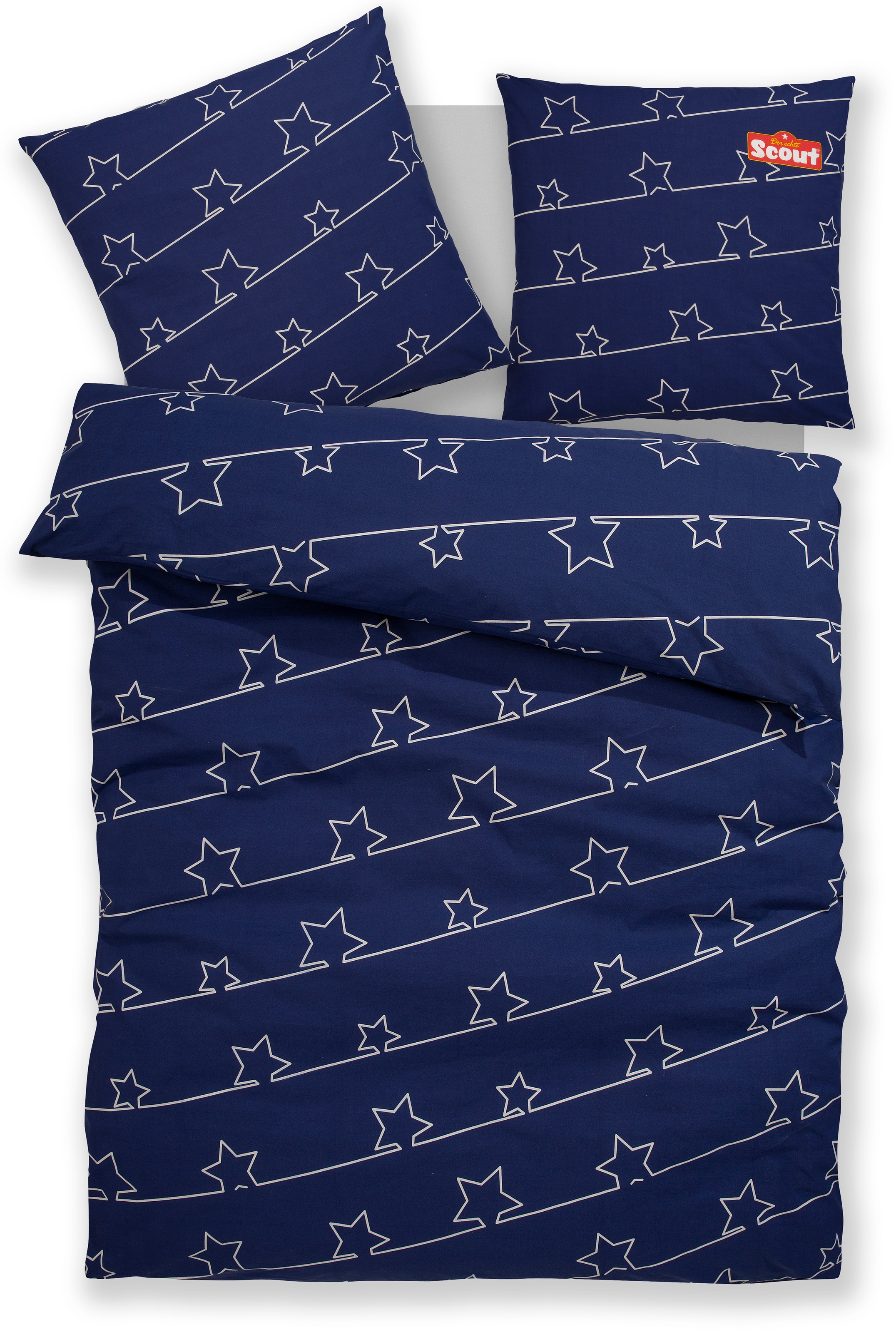 Scout Kinderbettwäsche »Berry Star«, (2 tlg.), Renforcé Qualität, Sterne Design