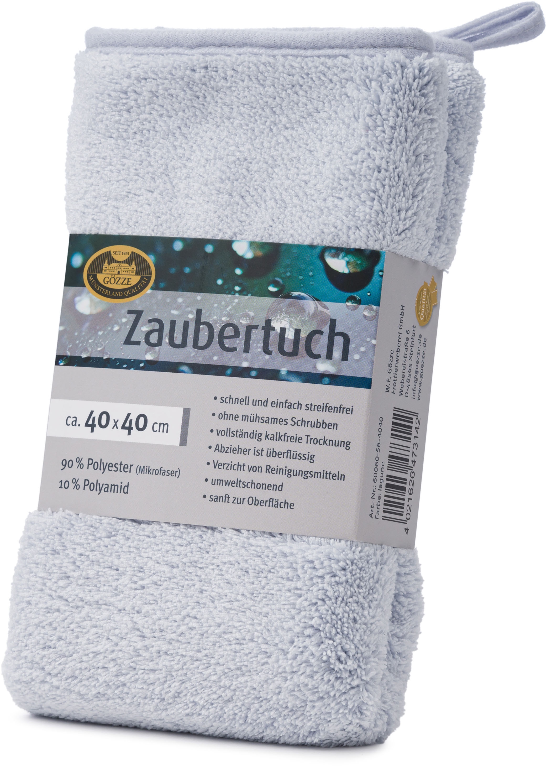 Gözze Mikrofasertuch »Zaubertuch« (Mikrofaser 40 cmx40 cm Set, 2 Stk. tlg. hohe Wasseraufnahme, extrem saugstark, zum reinigen und trocknen