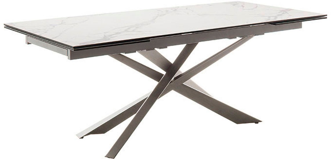 MCA furniture Esstisch »TESERO Auszugtisch 200-300 cm«, (Einzelstück), Keramik,Edelstahl,Marmor-Optik,ausziehbar,belastbar 100kg,10-12 Pers.