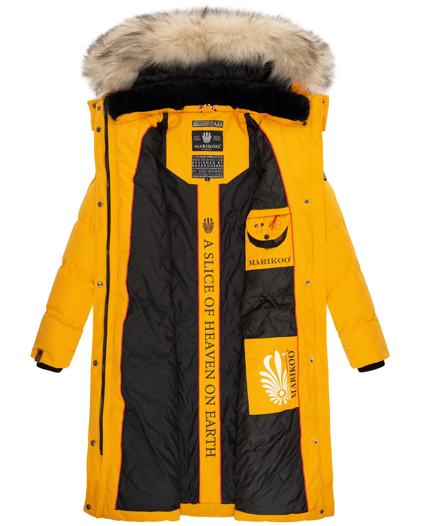 Marikoo Winterjacke »Marikoo Schneesternchen Damen Winter Steppjacke B890«
