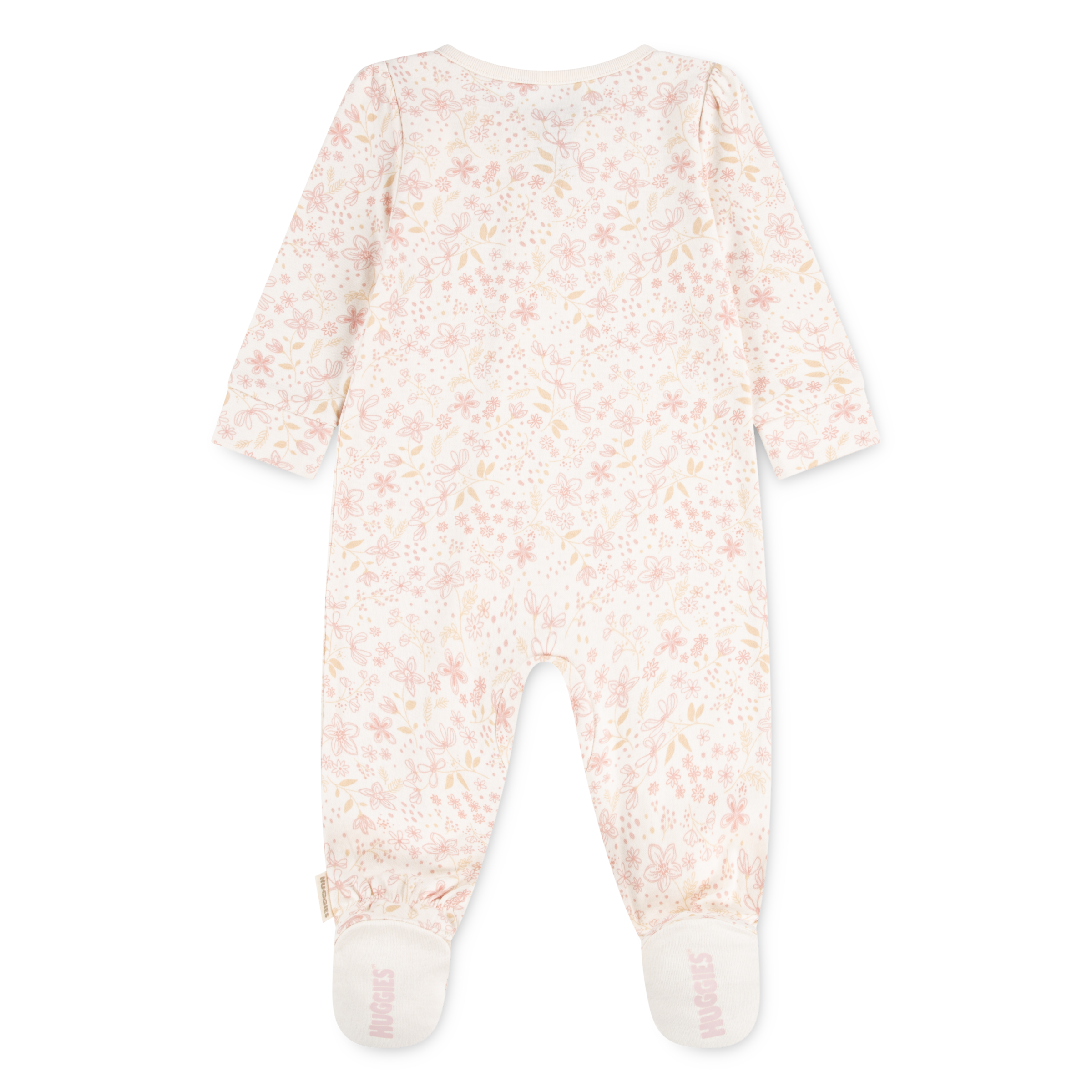 HUGGIES babywear Strampler »HUGG FOOTED COVERALL« Verdeckter Reißverschluss mit Kinnschutz und floralem Muster