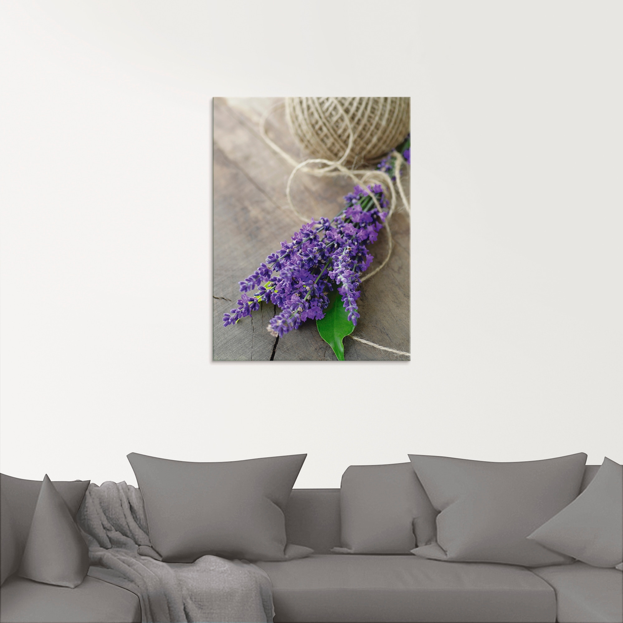 Artland Glasbild »Lavendel Strauß«, Blumen, (1 St.), in verschiedenen Größen