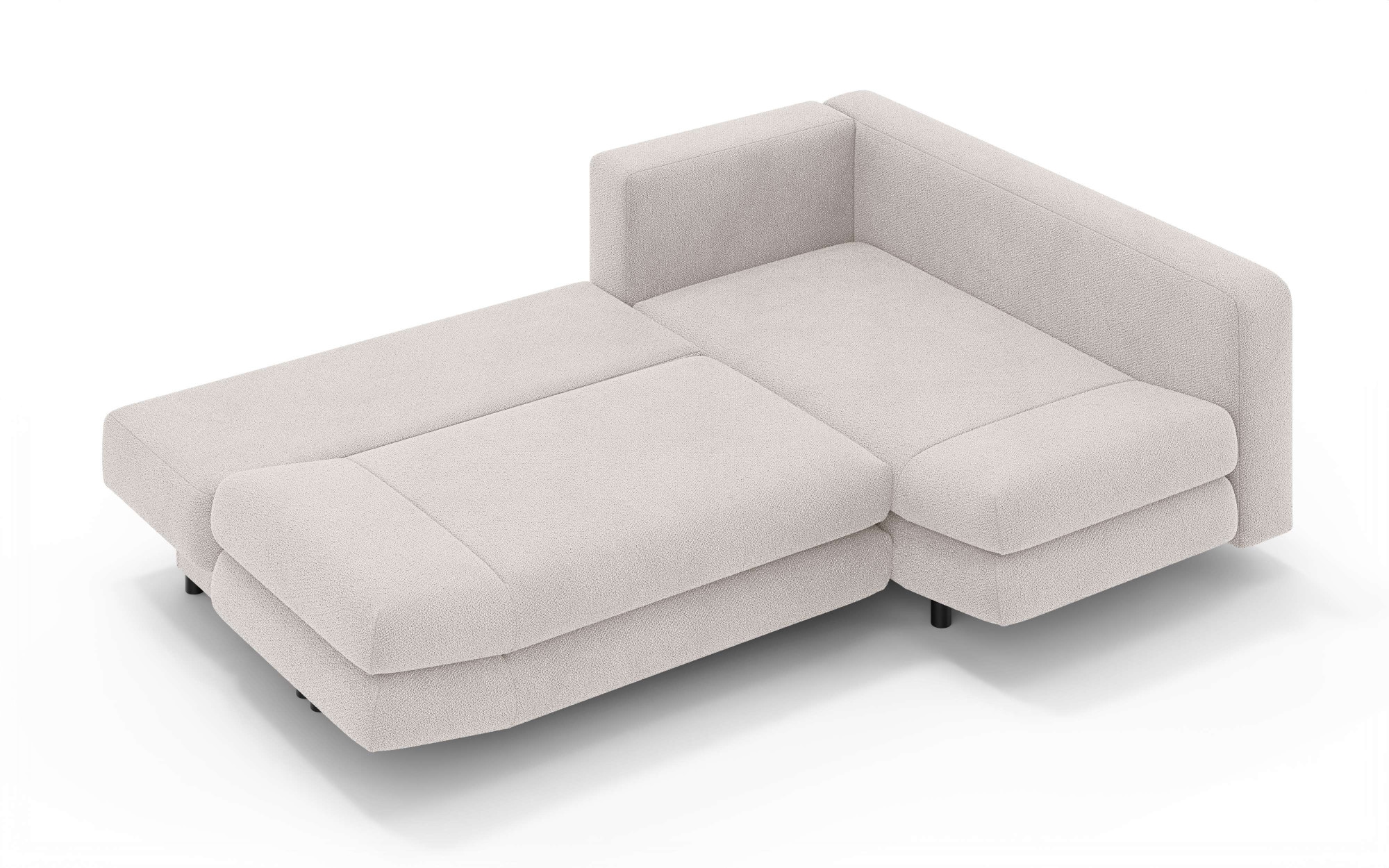 Home affaire Ecksofa »LENNARA Schlafsofa mit Bettkasten, Maße B/T/H: 234/179/85 cm«, L-Form mit Ottomane rechts/links, mit Wellenunterfederung