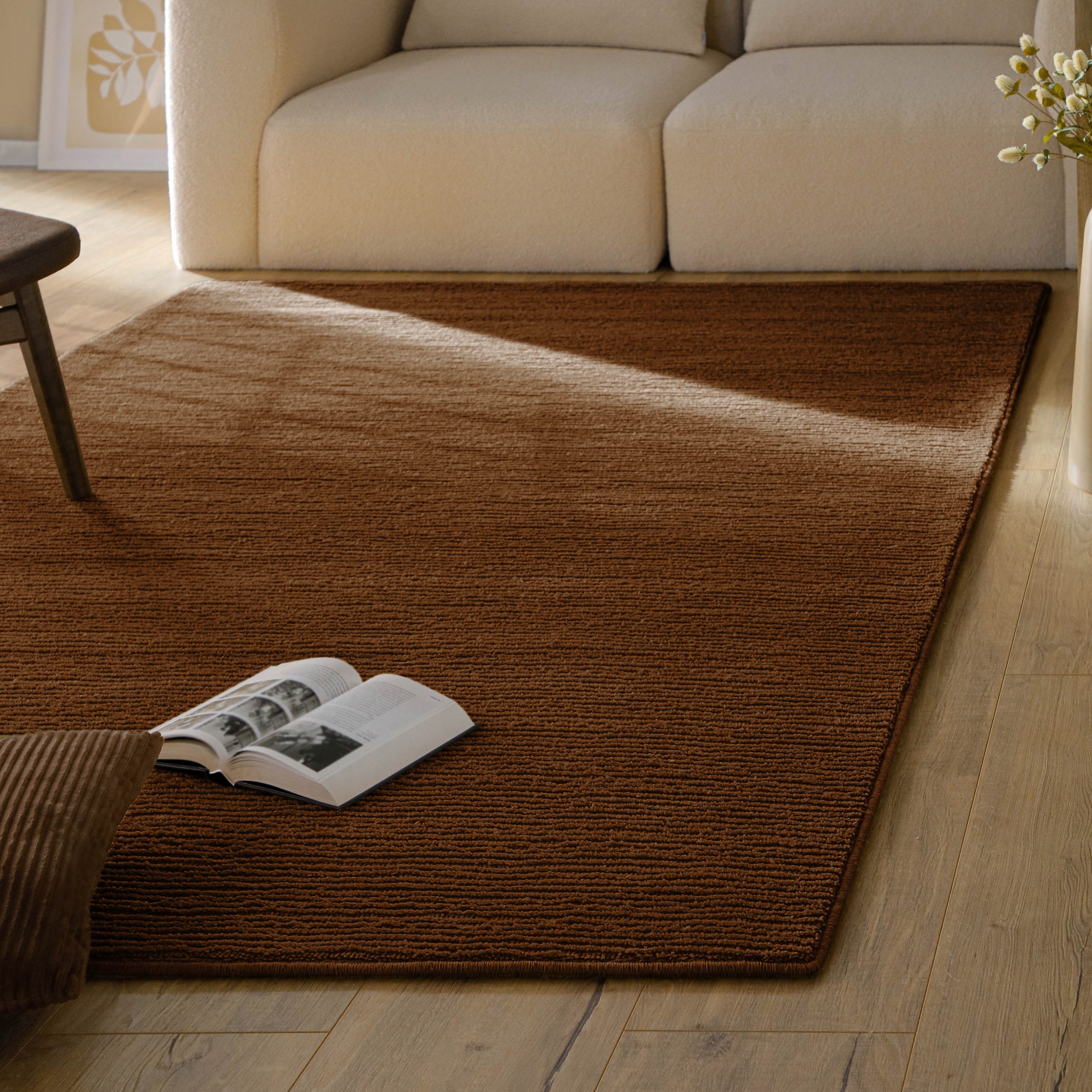 Wecon home Teppich »Castello ONE« rechteckig 7 mm Höhe Schurwolle, Kurzflor mit Hoch-Tief-Effekt, Wohnzimmer, Rautenmuster