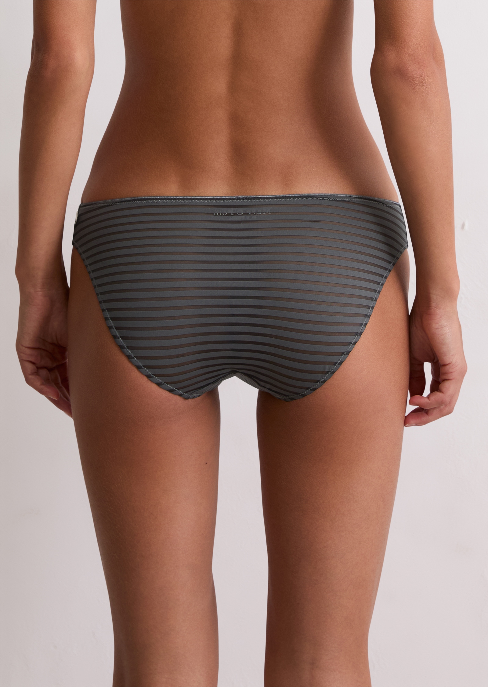 Marc O'Polo Bikinislip »Second Skin Jaquard«, elastischer Bund, Spitze, gestreift, weich
