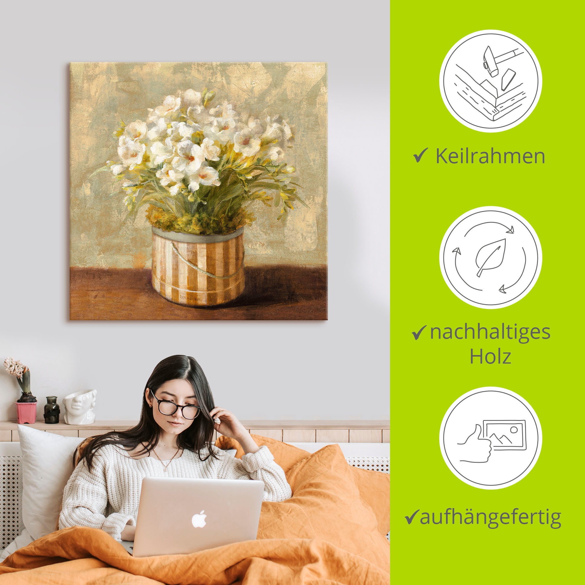 Artland Wandbild »Fresien« Blumen 1 Stk. tlg. als Leinwandbild, Poster in verschied. Größen