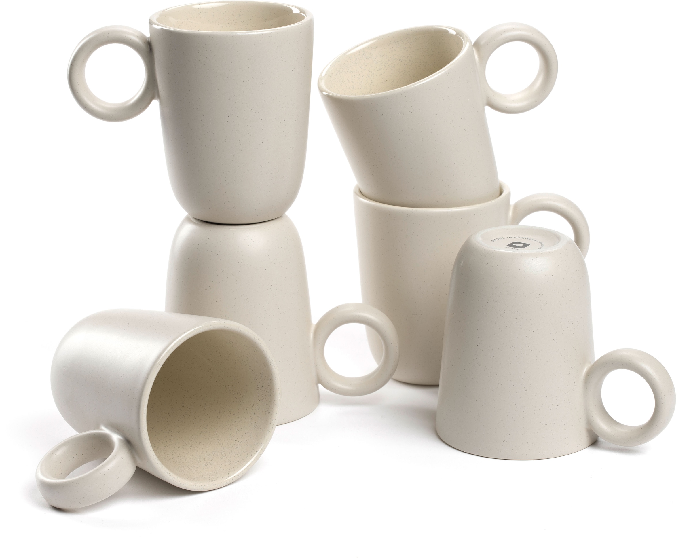 LEONARDO Tasse »Keramiktasse, ROMA, 6er-Set« spülmaschinengeeignet
