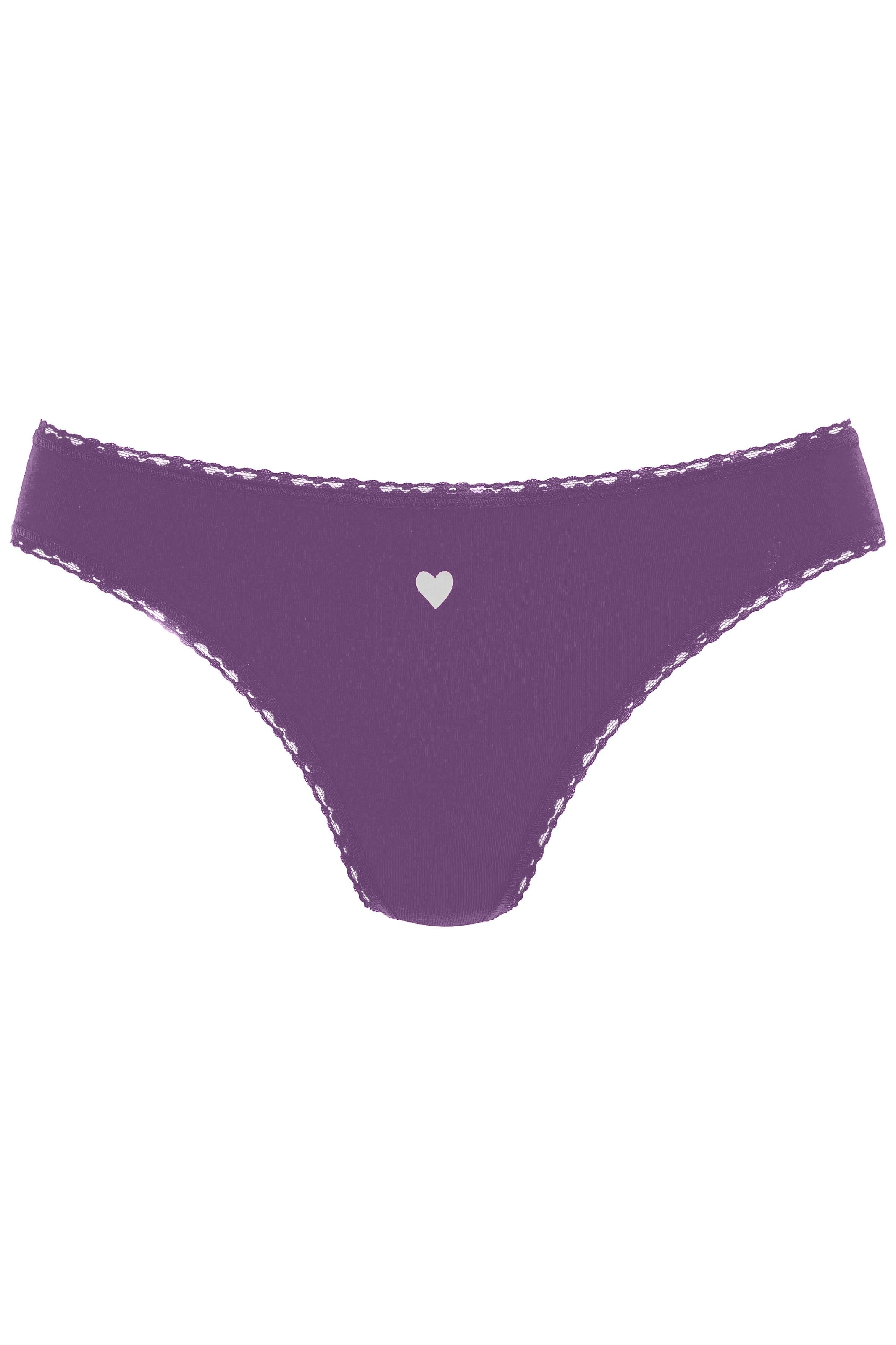 LASCANA String, (5er-Pack), mit süßen Herzchen-Prints und aus elastischer Baumwoll-Qualität