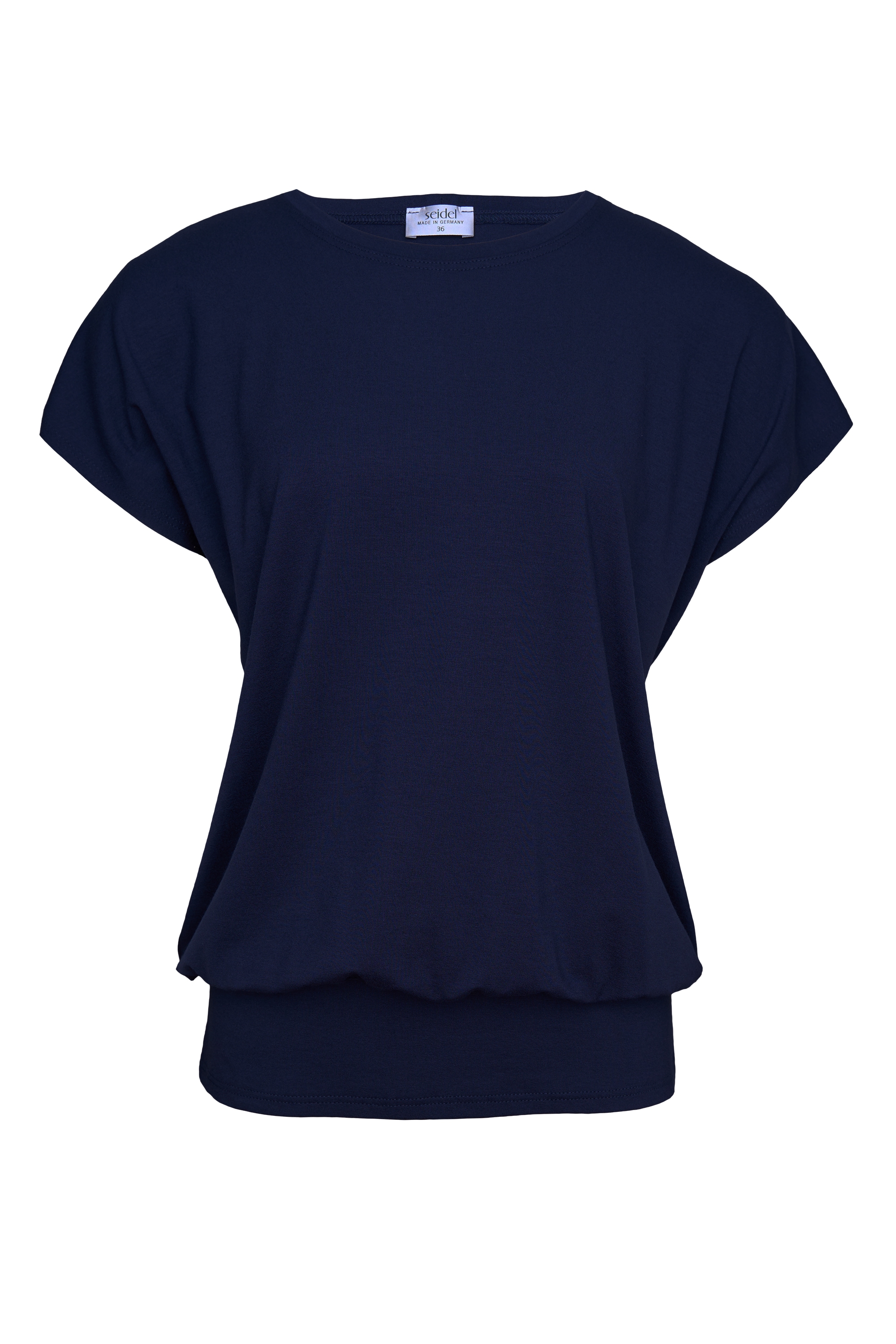 Seidel Moden Rundhalsshirt mit breiten Gummiband an der Taille - MADE IN GERMANY