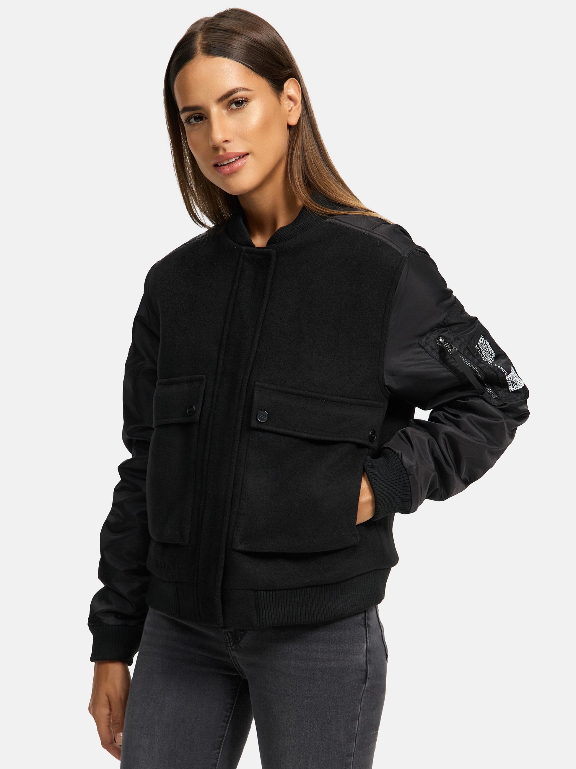 Navahoo Bomberjacke »Bomberjacke Willstehaben 14«, ohne Kapuze, angesagte Collegejacke mit Ärmeltasche