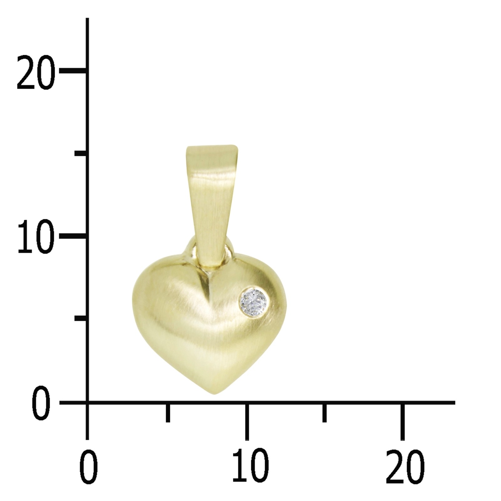 OSTSEE-SCHMUCK Kettenanhänger »- Herz - Gold 333/000 -,«