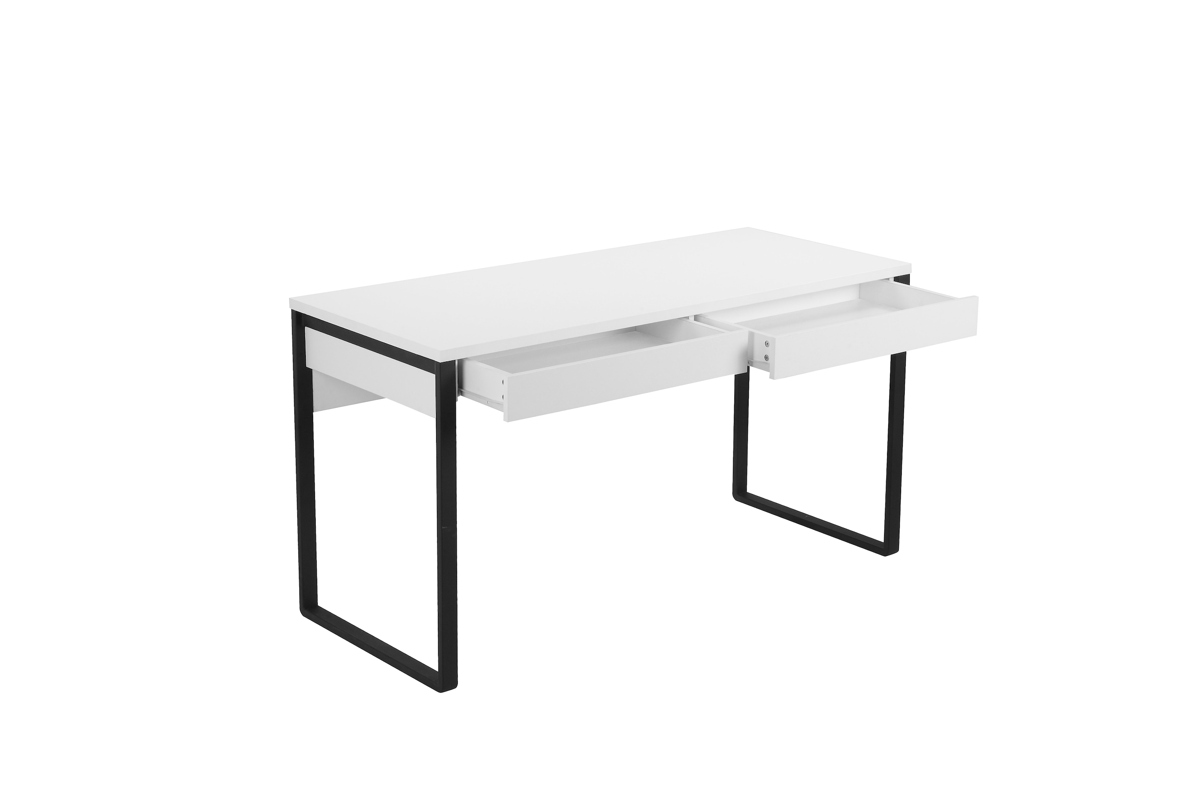 Places of Style Schreibtisch »Moid, Computertisch im modernen Design,«, Breite 120/140/160 cm, mit Metallbeinen & Schublade