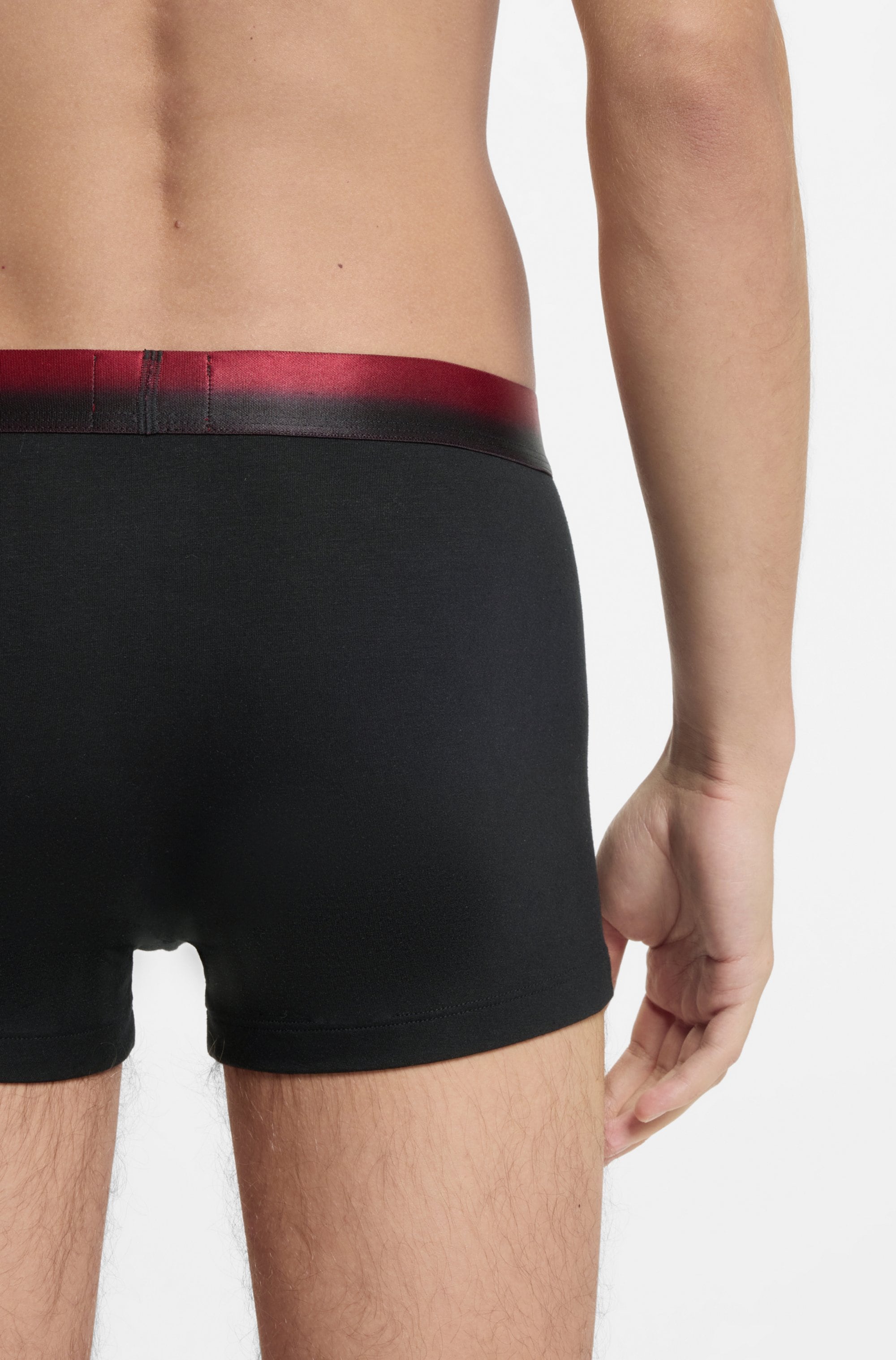 HUGO Underwear Trunk 3 Stk. elastischer Bund mit Sprühfärbemuster und Logo