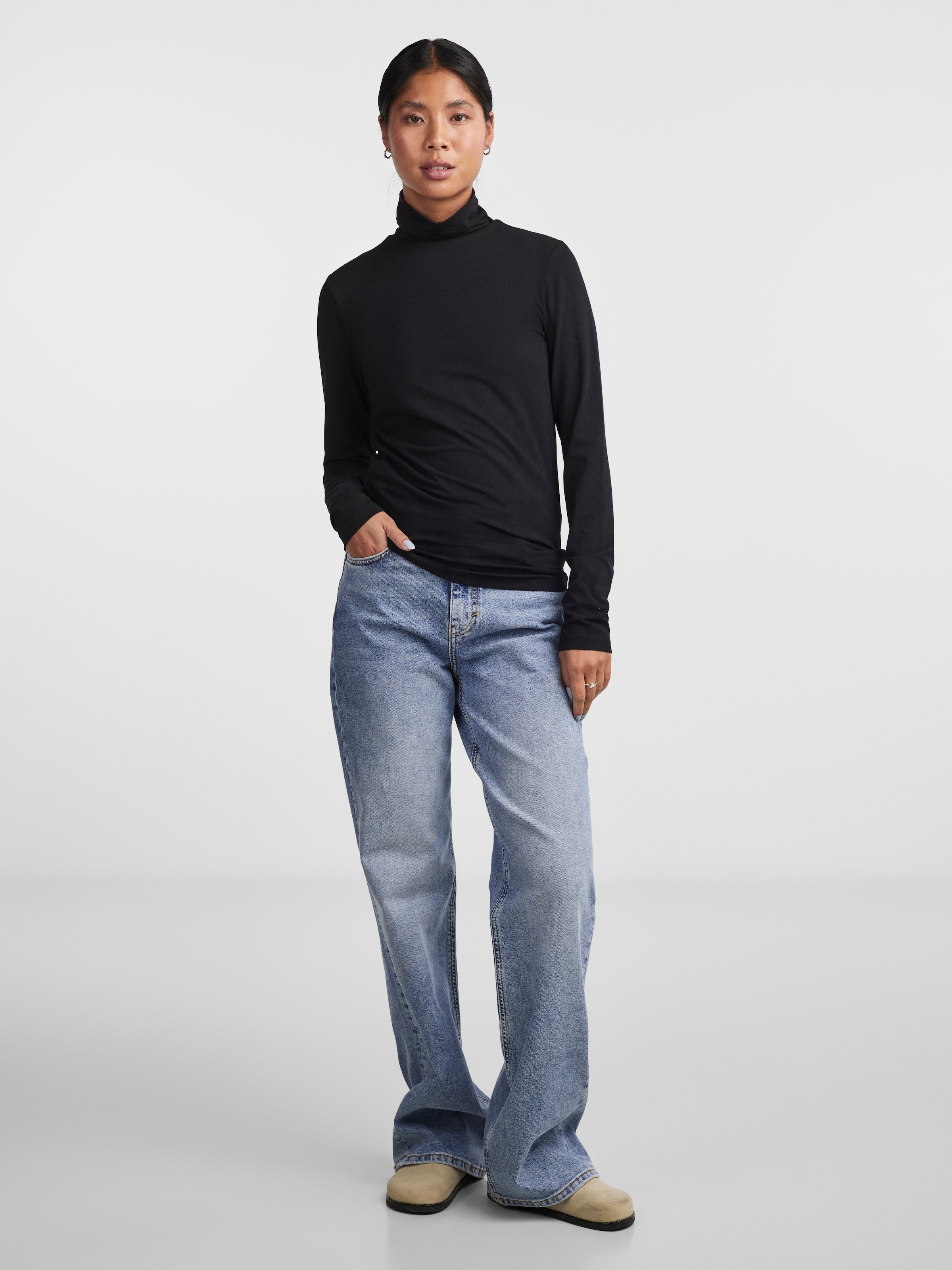 pieces Rollkragenshirt »PCSIRENE LS ROLLNECK TOP JRS NOOS«