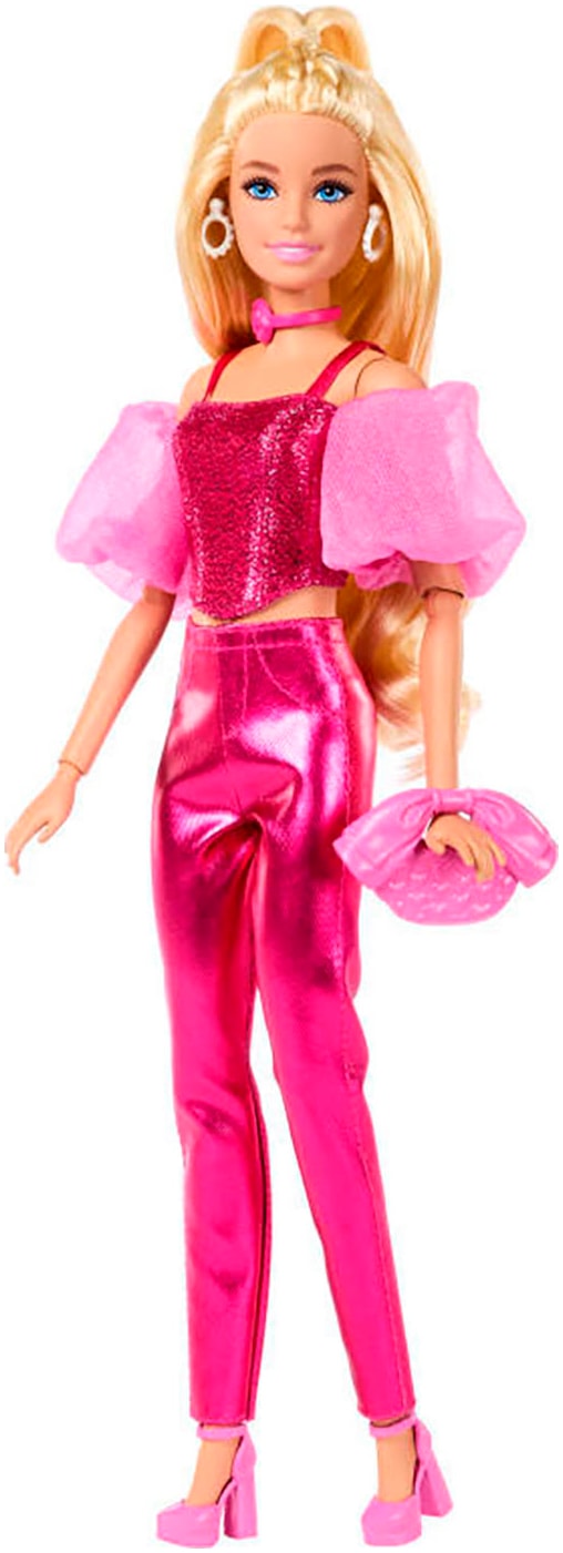 Barbie Anziehpuppe »Barbie Deluxe Style im pinken Metallic Outfit«