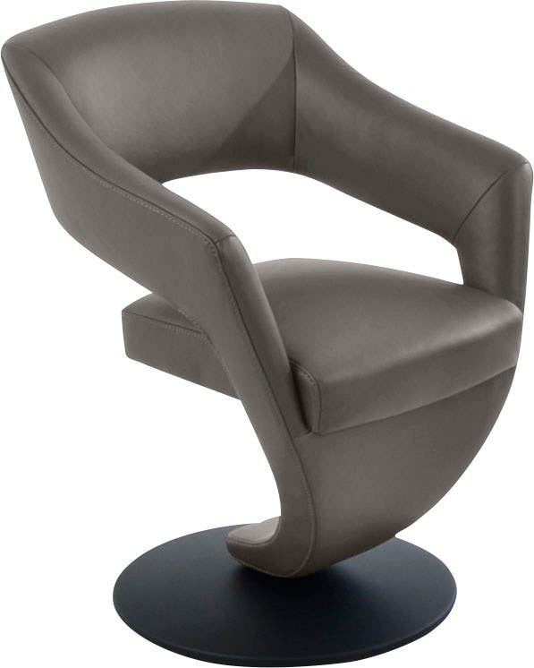 K+W Komfort & Wohnen Drehstuhl mit in Drehteller schwarz Design Leder Sitzkomfort, bei »Kansas«, hohem OTTO CLOUD, Leder-Drehsessel kaufen