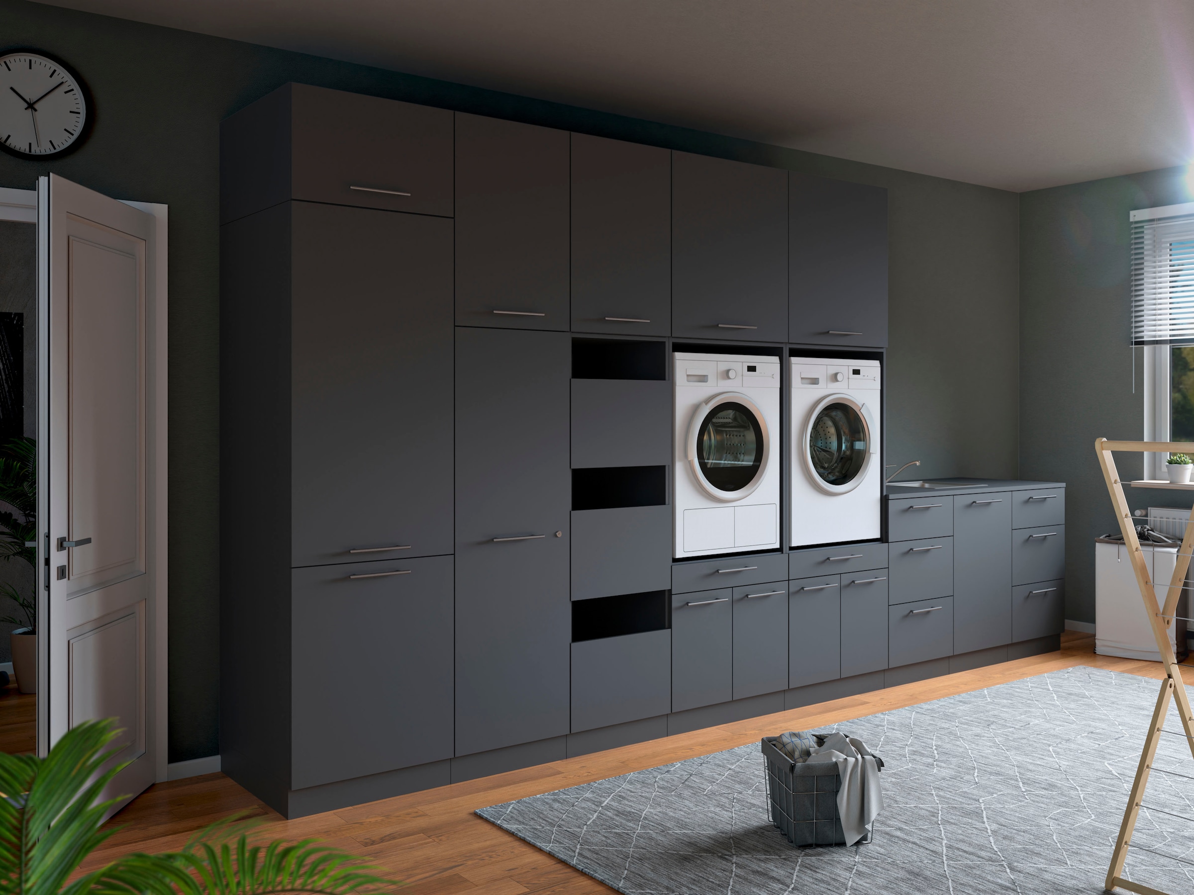 Laundreezy Mehrzweckschrank-Set »Laundreezy, 12-tlg. Mehrzweckschrank-Set B/H/T 445/238/68 cm« 12 Stk. tlg.