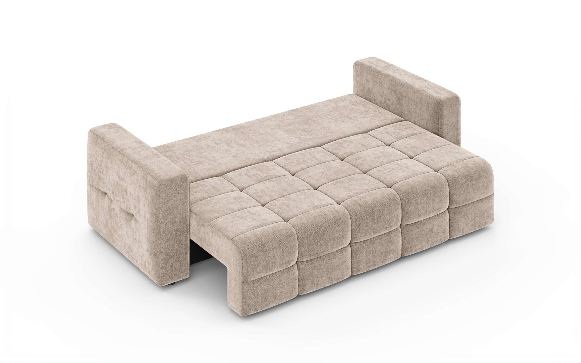 OTTO home 3-Sitzer »JONNO Schlafsofa mit Bettkasten, komfortables Sitzgefühl, Breite 242cm« Liegefläche 150x193cm, inklusive Rückenkissen, moderne Steppung