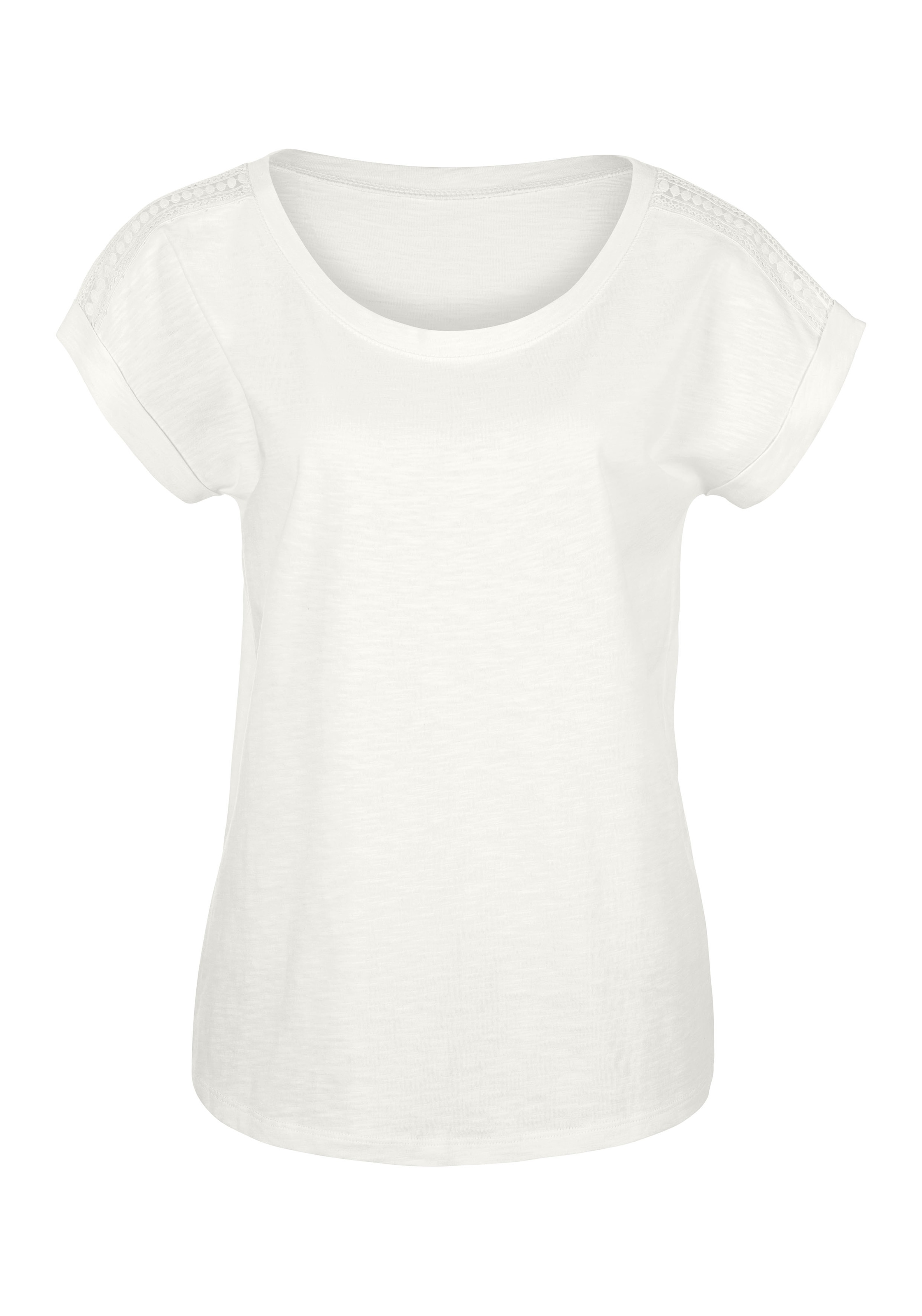 2er-Pack), Häkelspitze im (Packung, Online Schulter der an T-Shirt, mit OTTO Shop Vivance