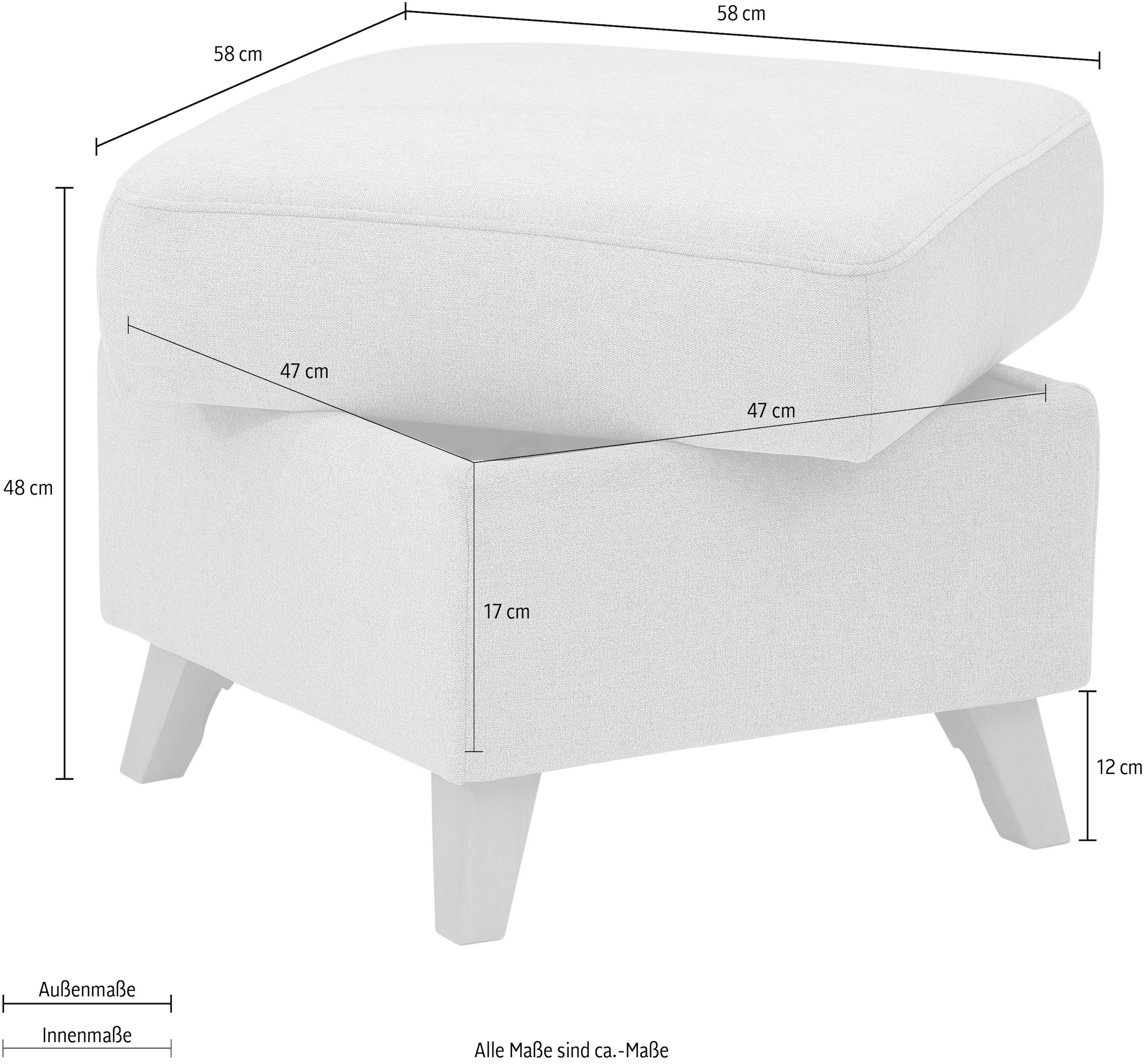 Home affaire Stauraumhocker »Westerland« in vielen Bezugsarten und Farben, auch in Luxus-Microfaser imprägniert