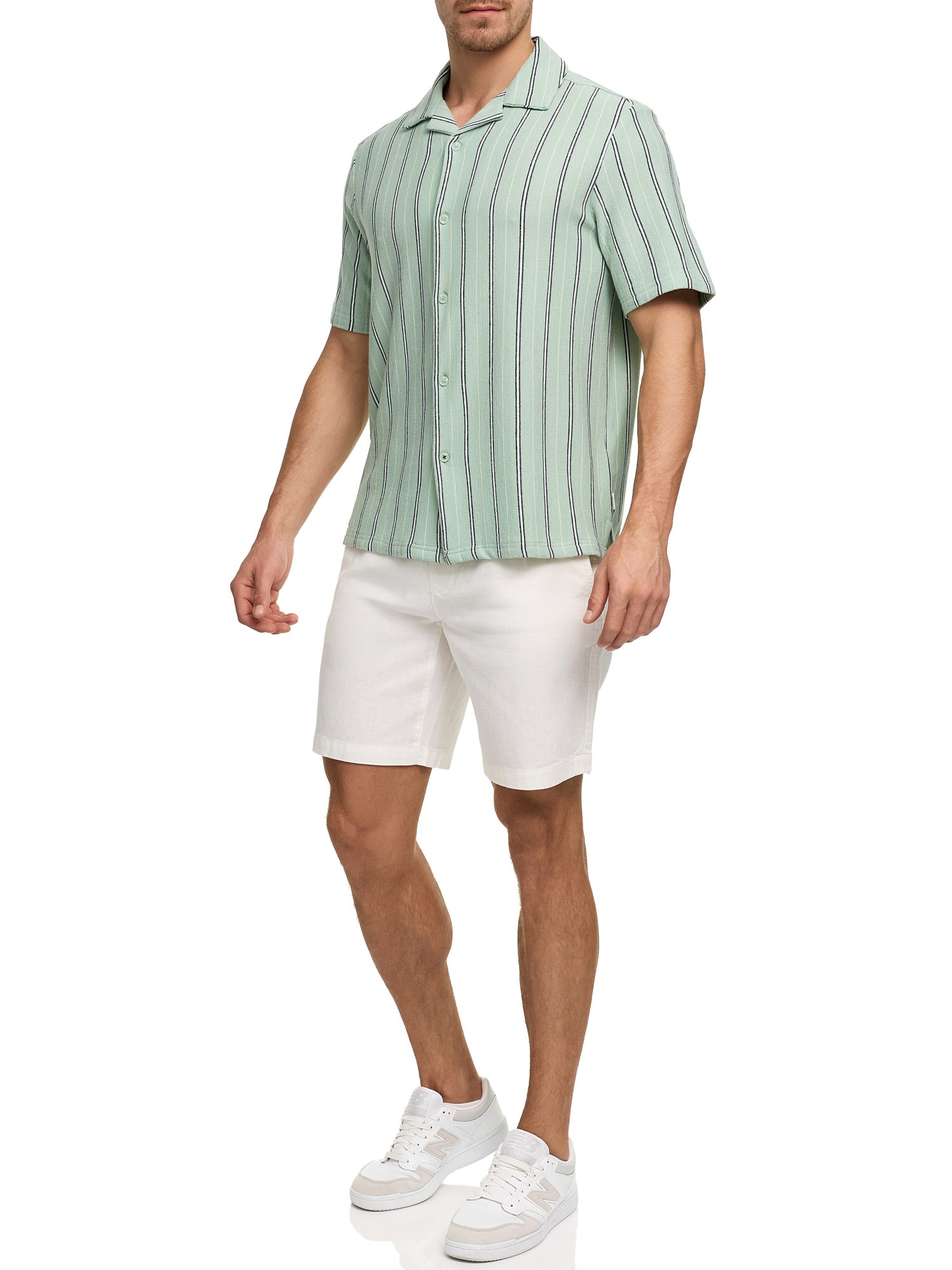 Indicode Kurzarmhemd »INShitake«