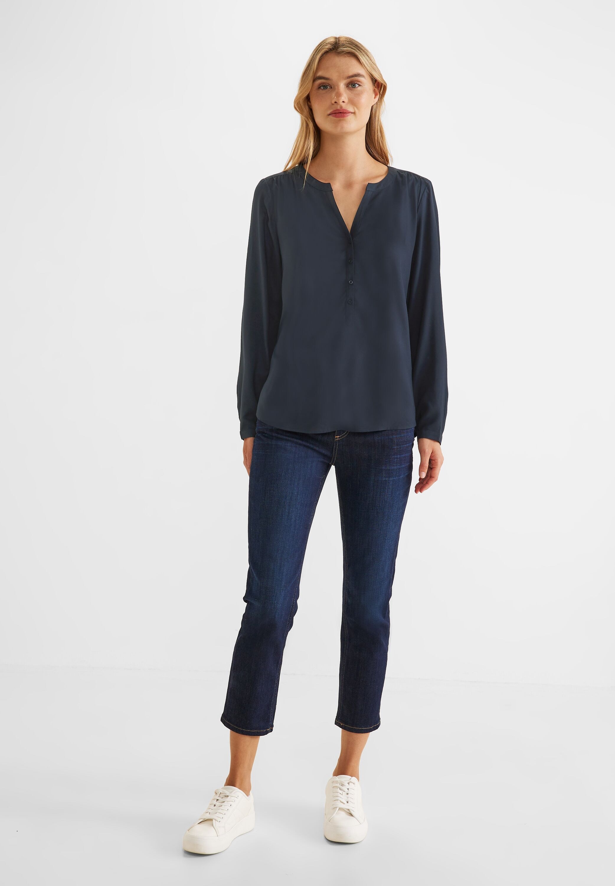 STREET ONE Shirtbluse »Style Bamika«, mit Seitenschlitzen