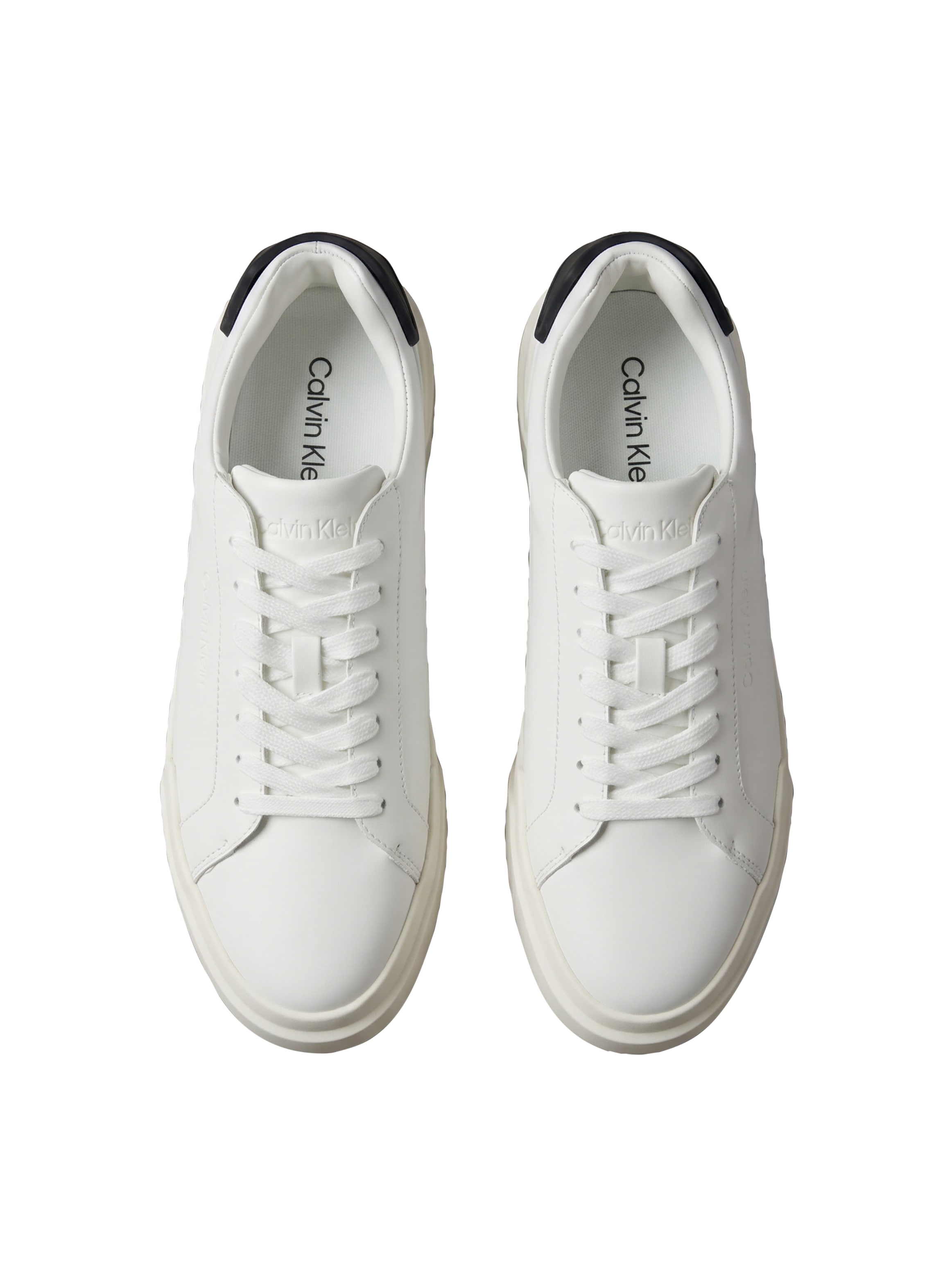 Calvin Klein Sneaker »CHUNKY CUPSOLE LACEUP RUB BT LTH«  Schnürschuh, Halbschuh, Freizeitsneaker mit Fersen-Kontrast