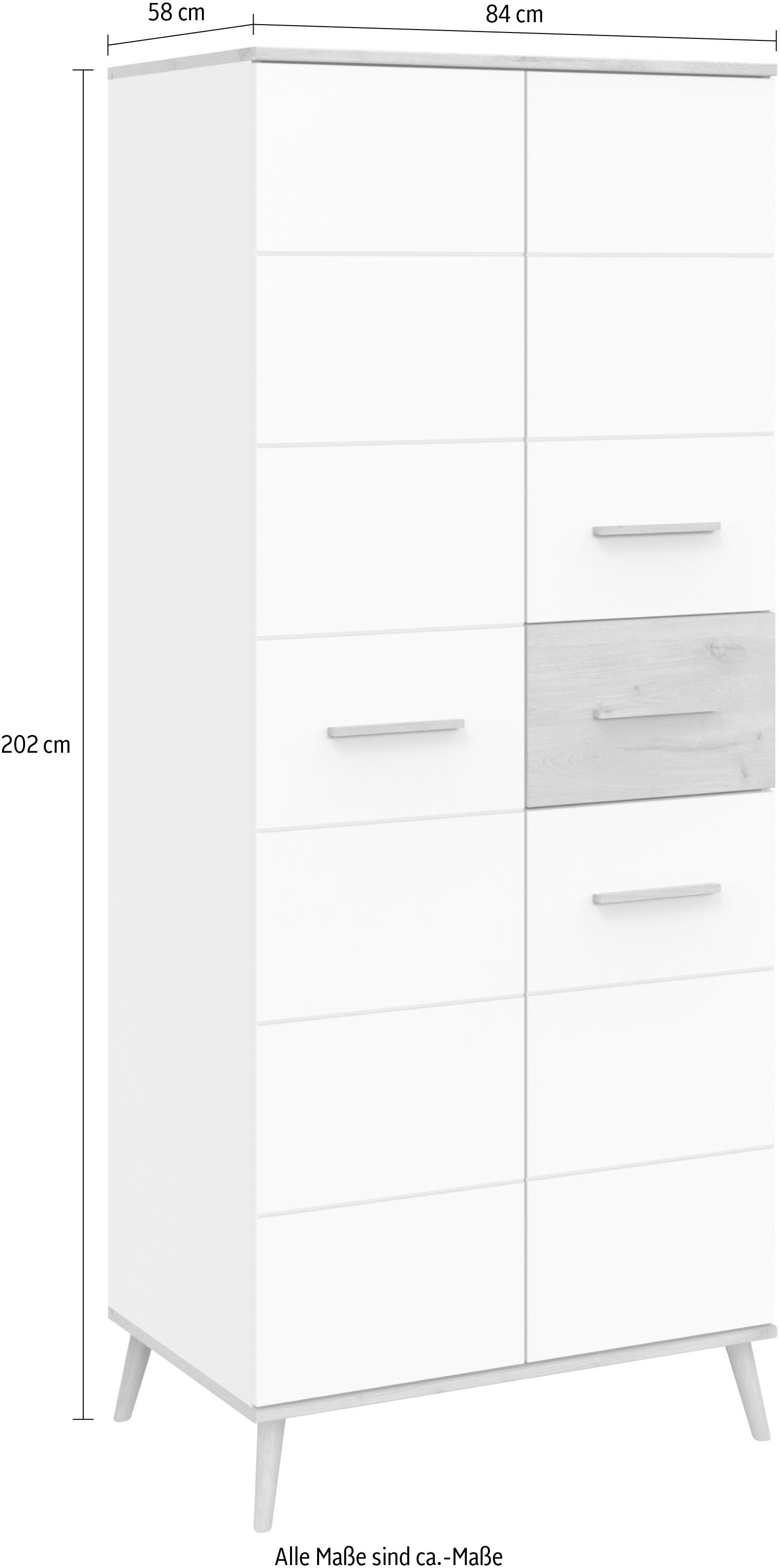 Wimex Kleiderschrank »Fehmarn« Mit Massivholzfüßen