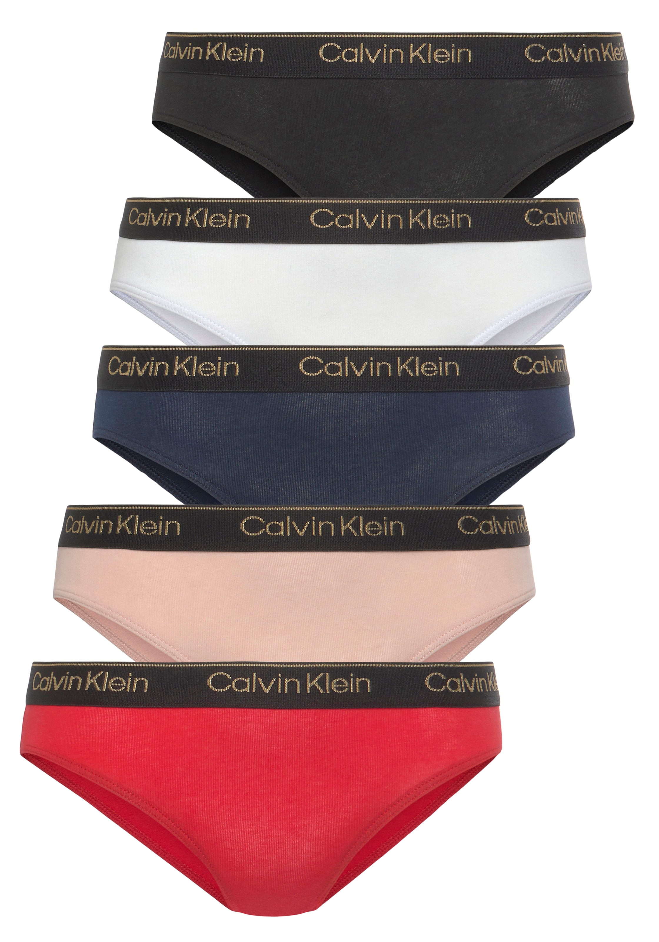 Calvin Klein Bikinislip im mit 5 »5PK OTTO Online Elastikbund 5er-Pack), St., Shop BIKINI«, (Packung, sportlichem