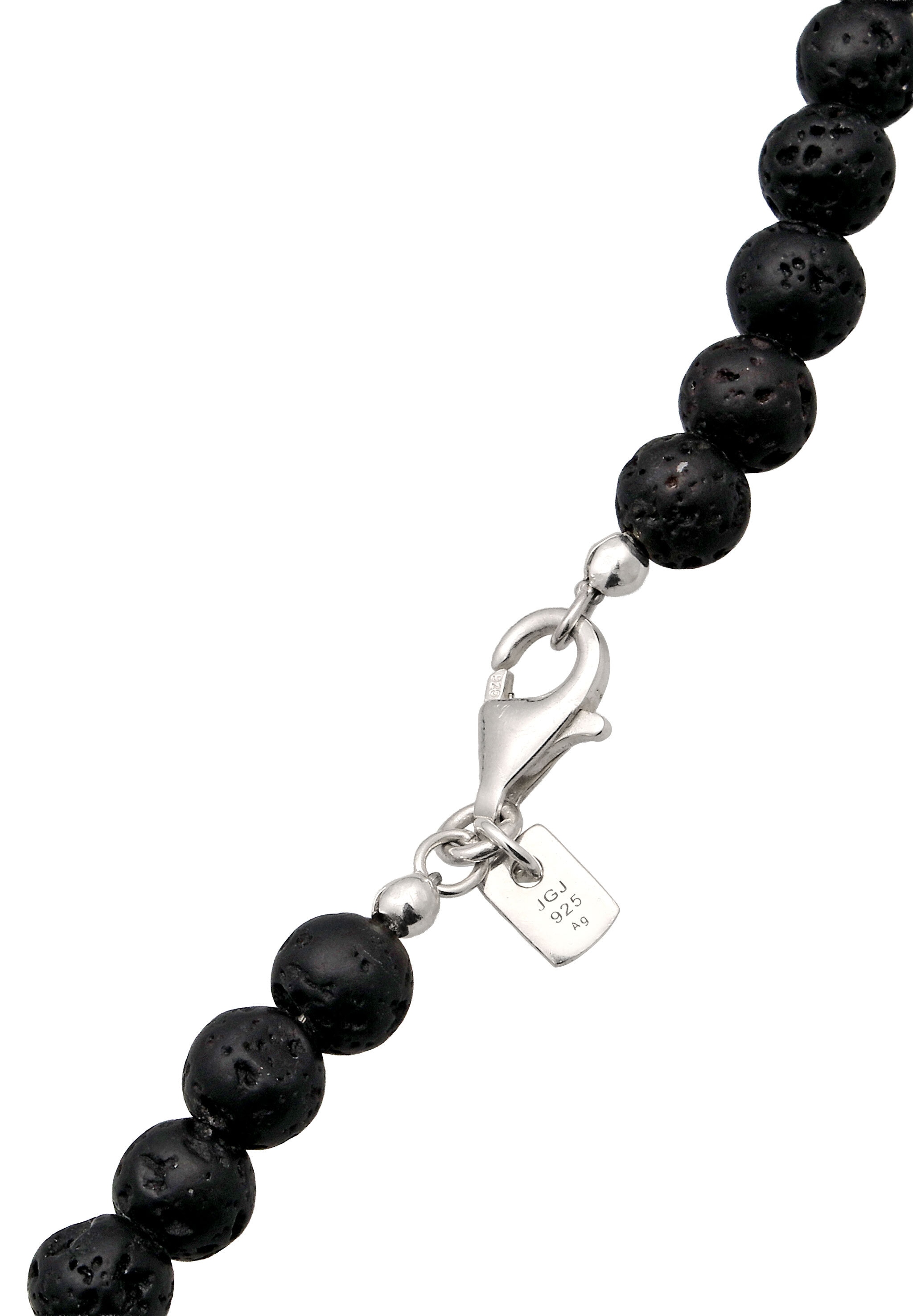 Kuzzoi »Halskette Lava Schwarz 925 Sterling Silber«