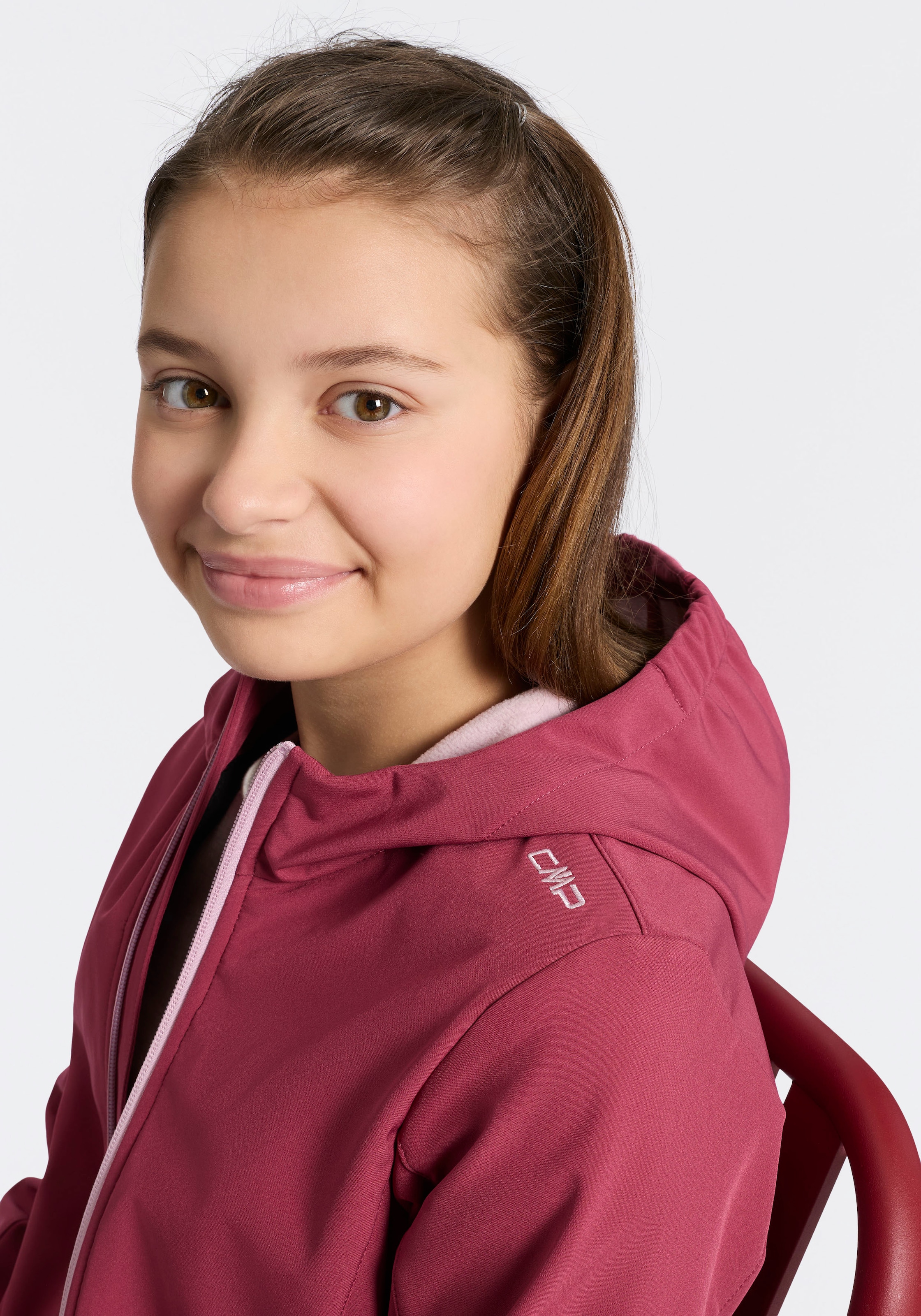 CMP Softshelljacke »KID G JACKET FIX HOOD für Kinder43405465« mit Kapuze Atmungsaktiv & Wasserabweisend & Windabweisend ,Übergangsjacke
