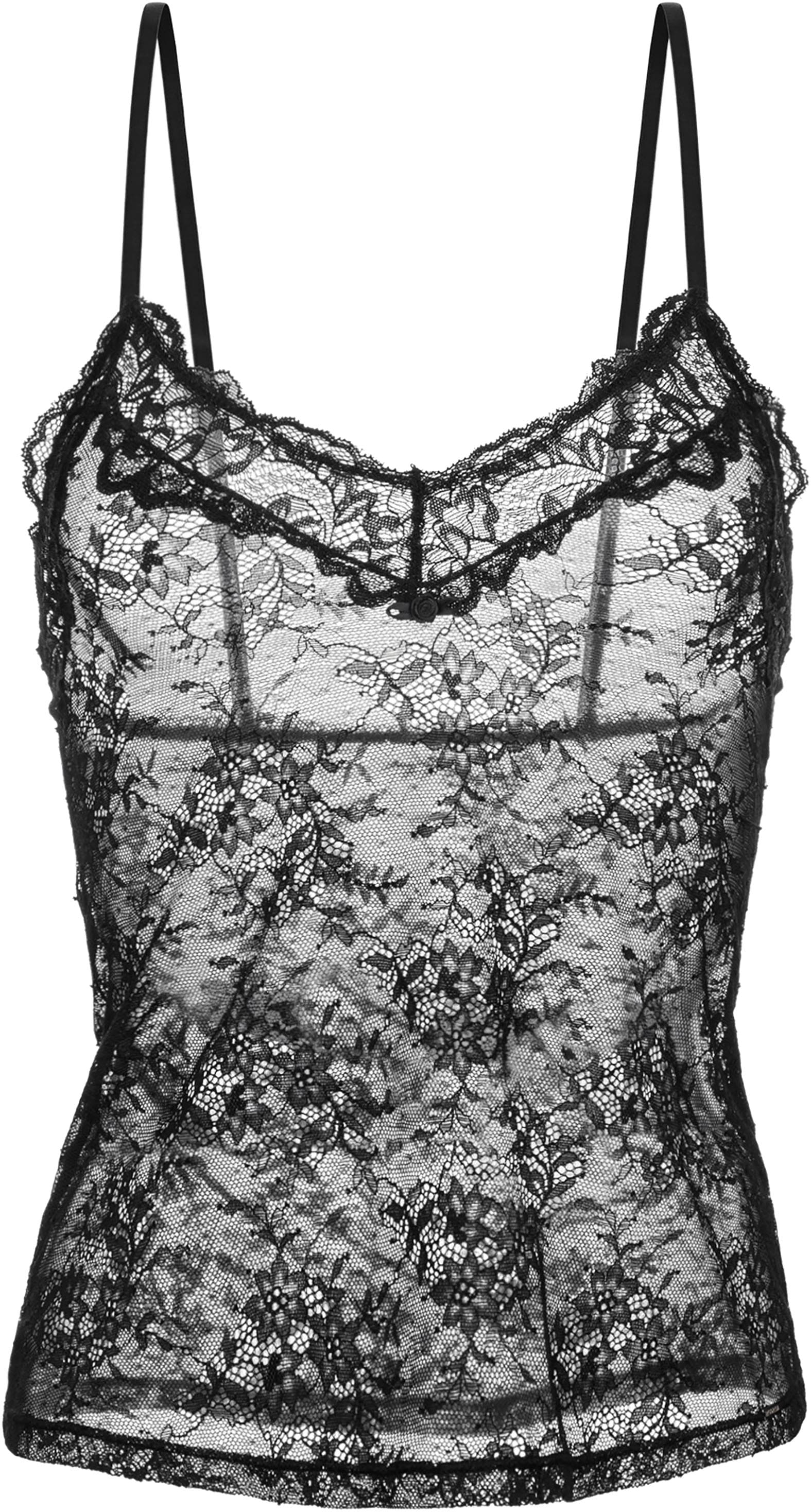 Dorina Unterhemd »Origins« durchgehende Spitze mit Spitzenbesatz