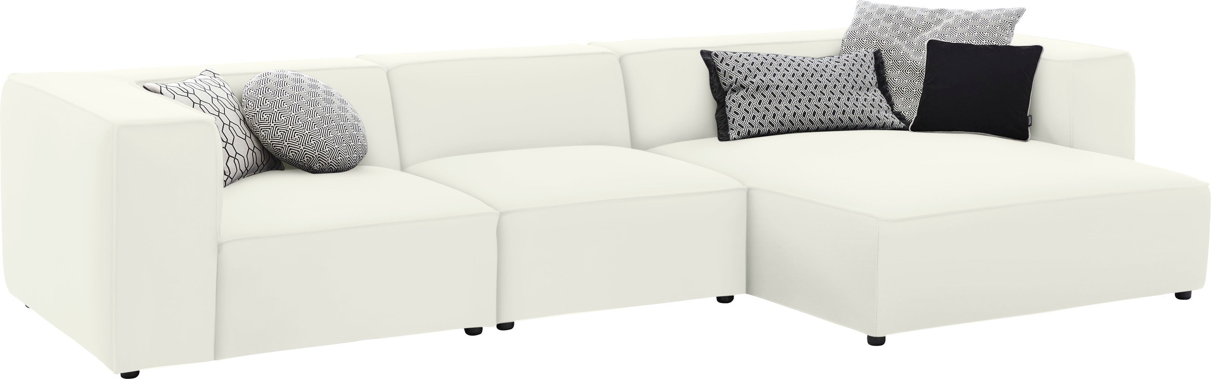 W.SCHILLIG Ecksofa »around-the-block«, mit eleganter Biese, mit Federkern, Breite 341 cm