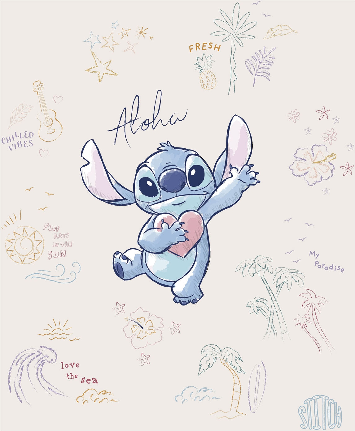 Komar Leinwandbild »Disney Lilo and Stitch In the Sun«, Disney, (1 St.), 60 x 90 cm (Breite x Höhe) - Kinderzimmer, Dekoration