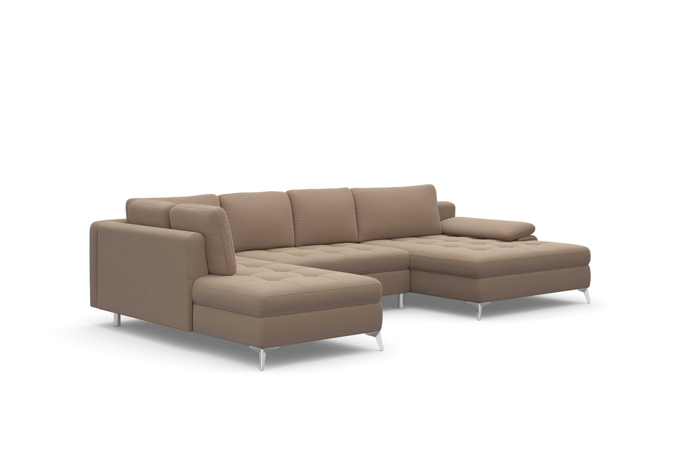 sit&more Wohnlandschaft »Latigo U-Form«, mit Mega-Recamiere, wahlweise mit Bettfunktion und Bettkasten