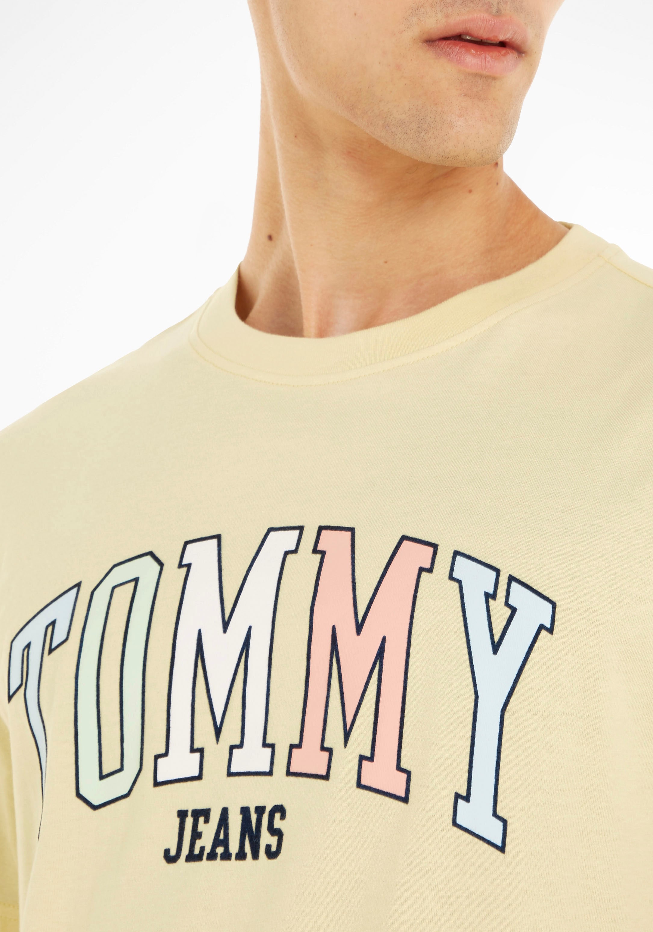 Tommy Jeans T-Shirt COLLEGE kaufen »TJM POP TEE«, online bei großem OTTO mit CLSC TOMMY Logo-Frontmotiv