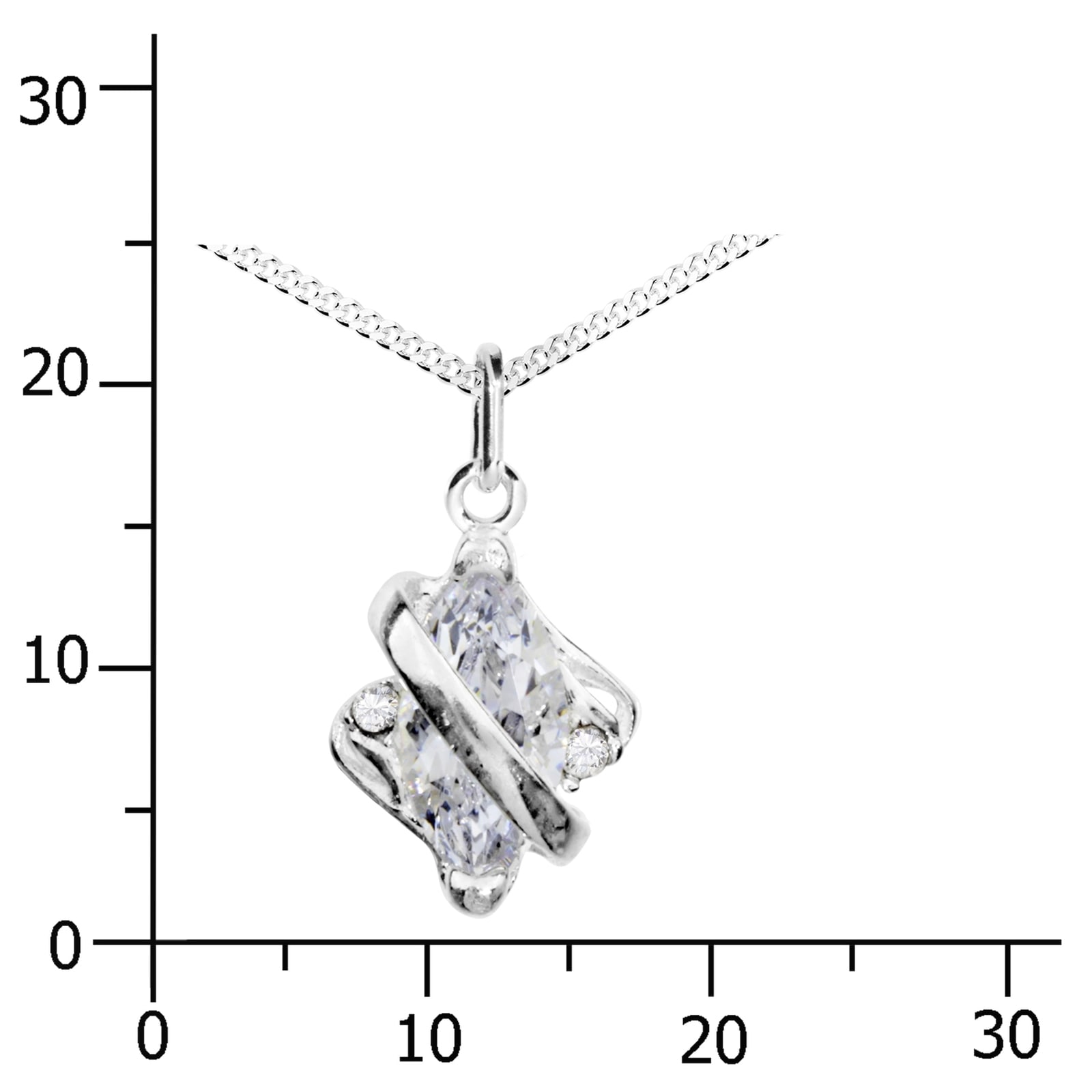 OSTSEE-SCHMUCK Kette mit Anhänger »- Paola - Silber 925/000 - Zirkonia«