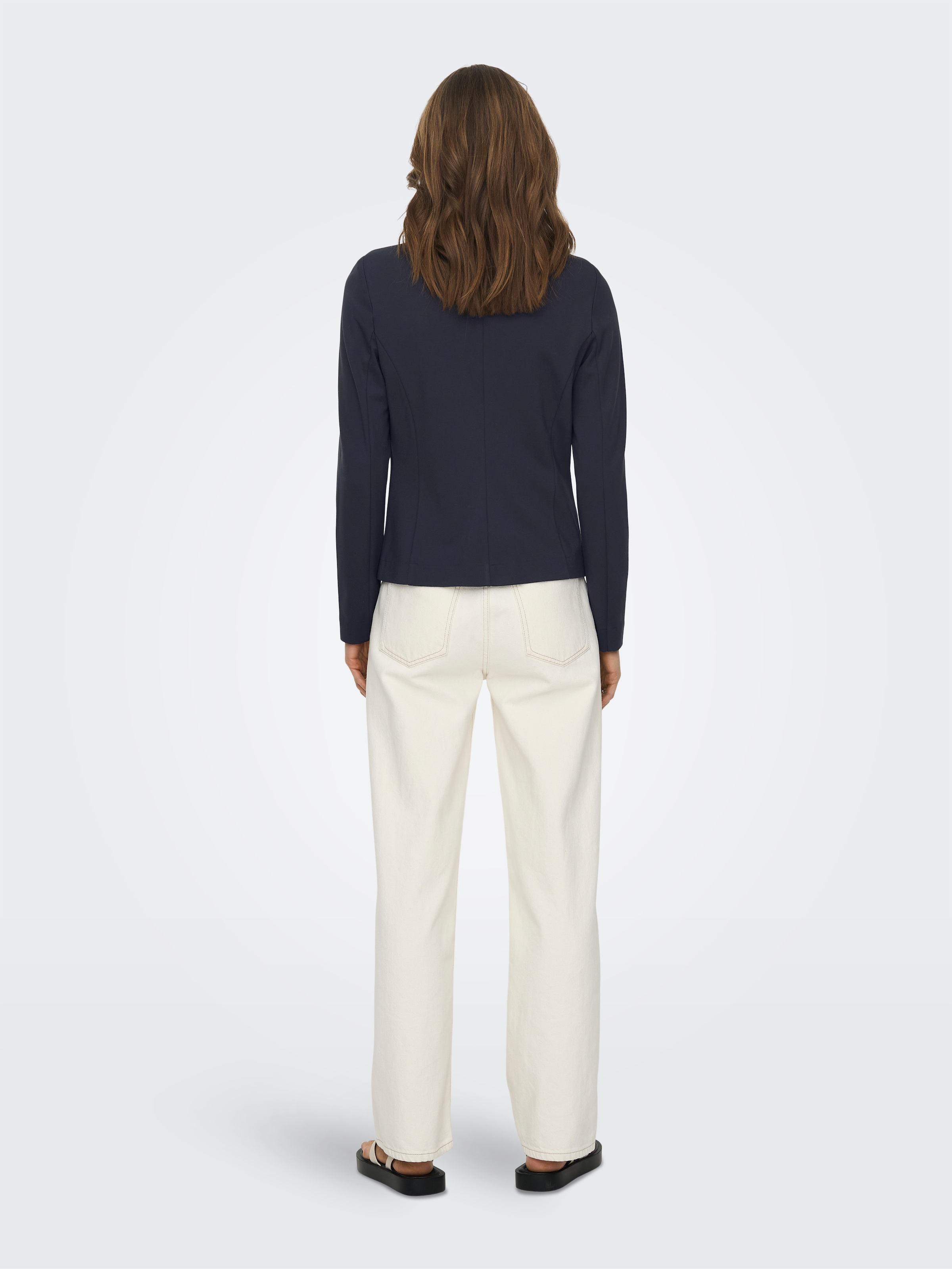 ONLY Jerseyblazer »ONLPOPTRASH – 2-Knopf Blazer mit taillierter Silhouette«, regular fit, Milano Rib, Materialmix, Reverskragen, unifarben