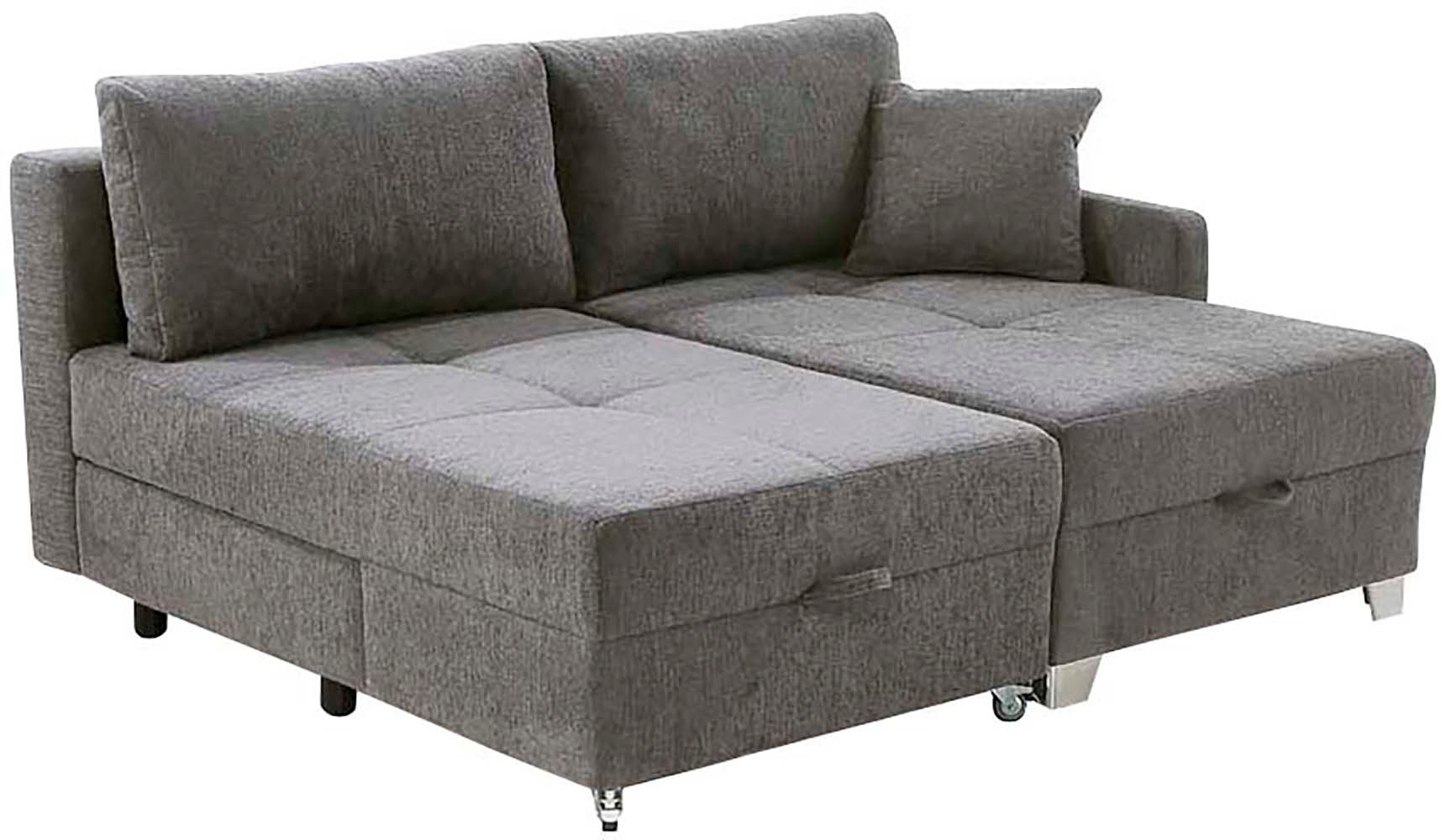 Jockenhöfer Gruppe Ecksofa »Lemberg, Dreh-Schwenk-Ottomane«, inklusive Relax- und Schlaffunktion, Ottomane links/ rechts montierbar