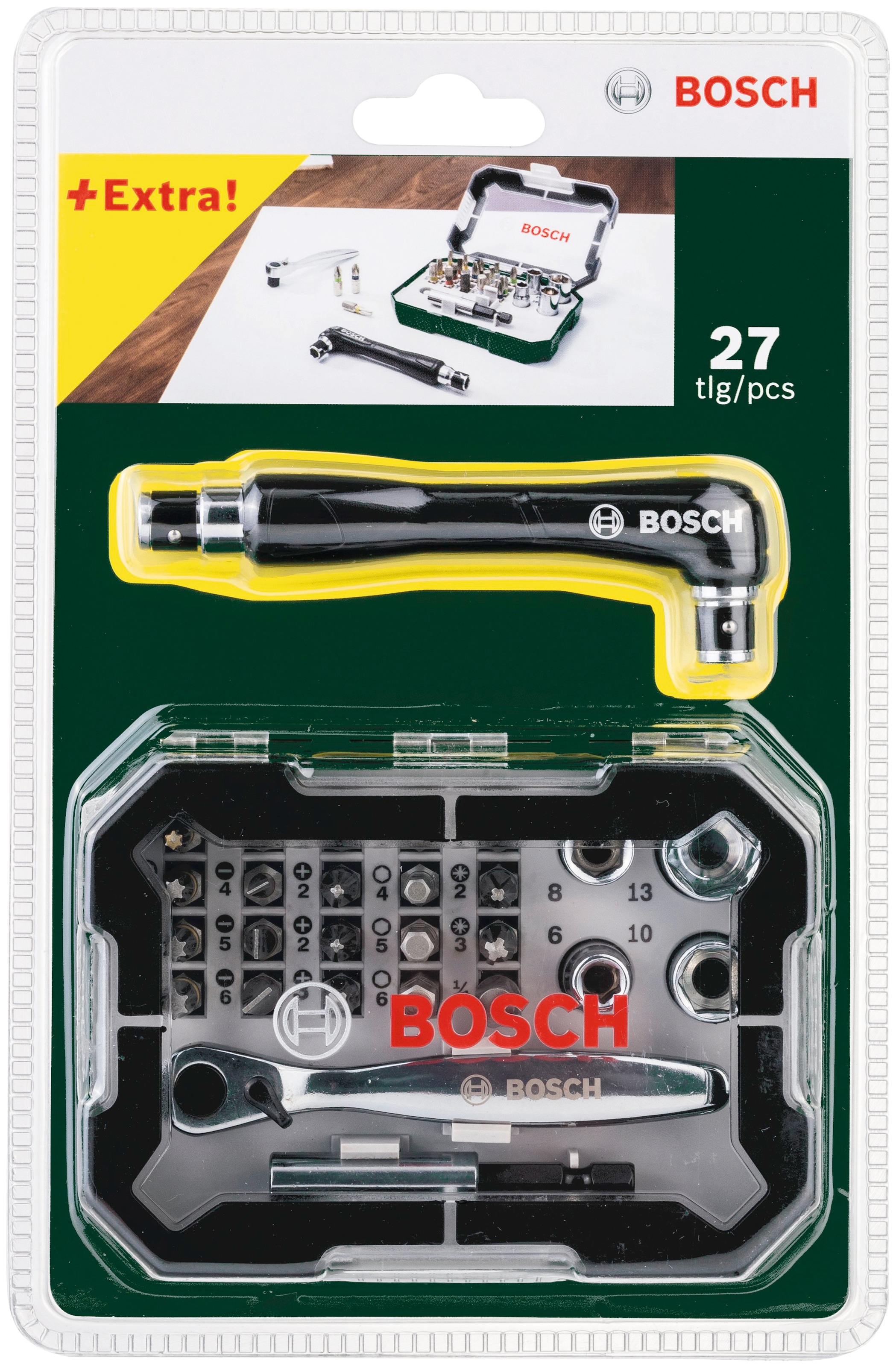 Bosch Home & Garden Bit-Set »double end«, 27-teilig, SDB-Set, Schrauberbit- Set, mit zusätzlicher Ratsche kaufen bei OTTO