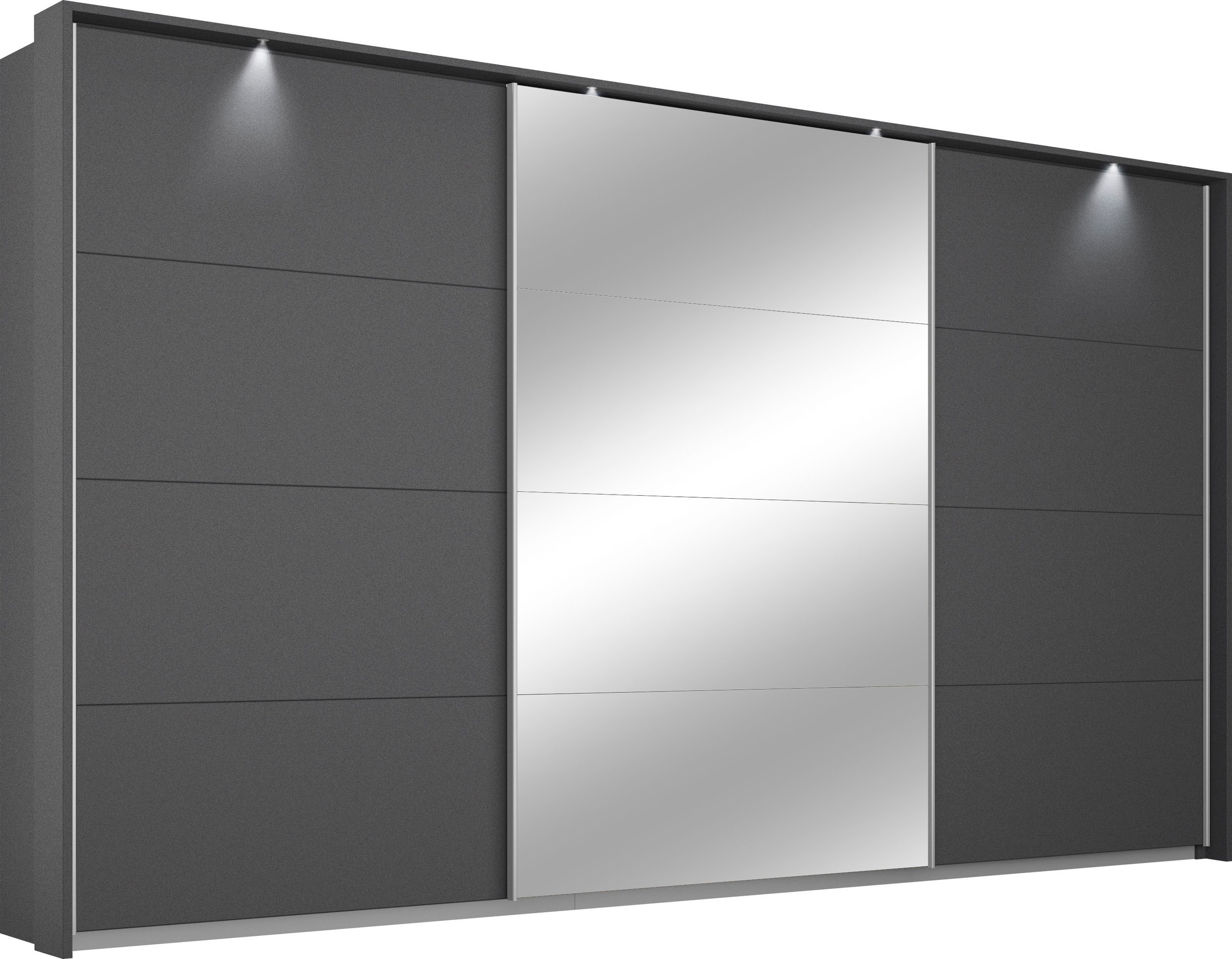 rauch Schwebetürenschrank »Kleiderschrank Schrank Garderobe Wäscheschrank TOMA mit Passepartout«, inkl. Regaleinsatz sowie zusätzlichen Einlegeböden MADE IN GERMANY