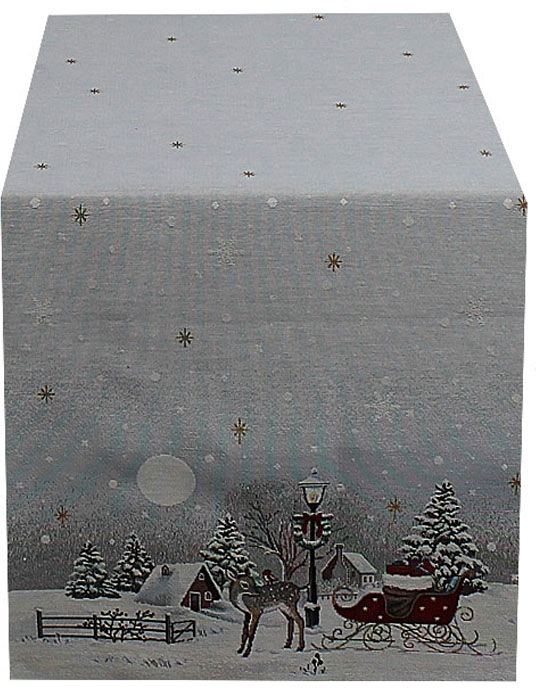 HOSSNER - HOMECOLLECTION Tischläufer »Nicky, Weihnachtsdeko, Winterzeit«, (1 St.), mit weihnachtlichem Motiv