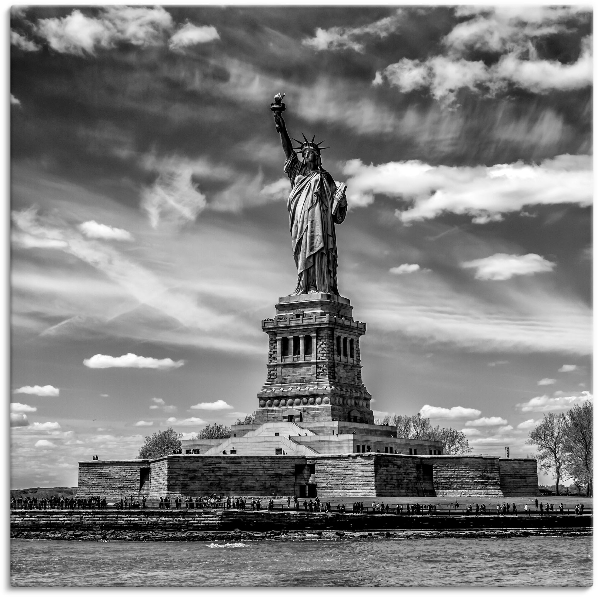 Artland Wandbild »New York City Freiheitsstatue« Amerika 1 Stk. tlg. auf Holzrahmen gespannt