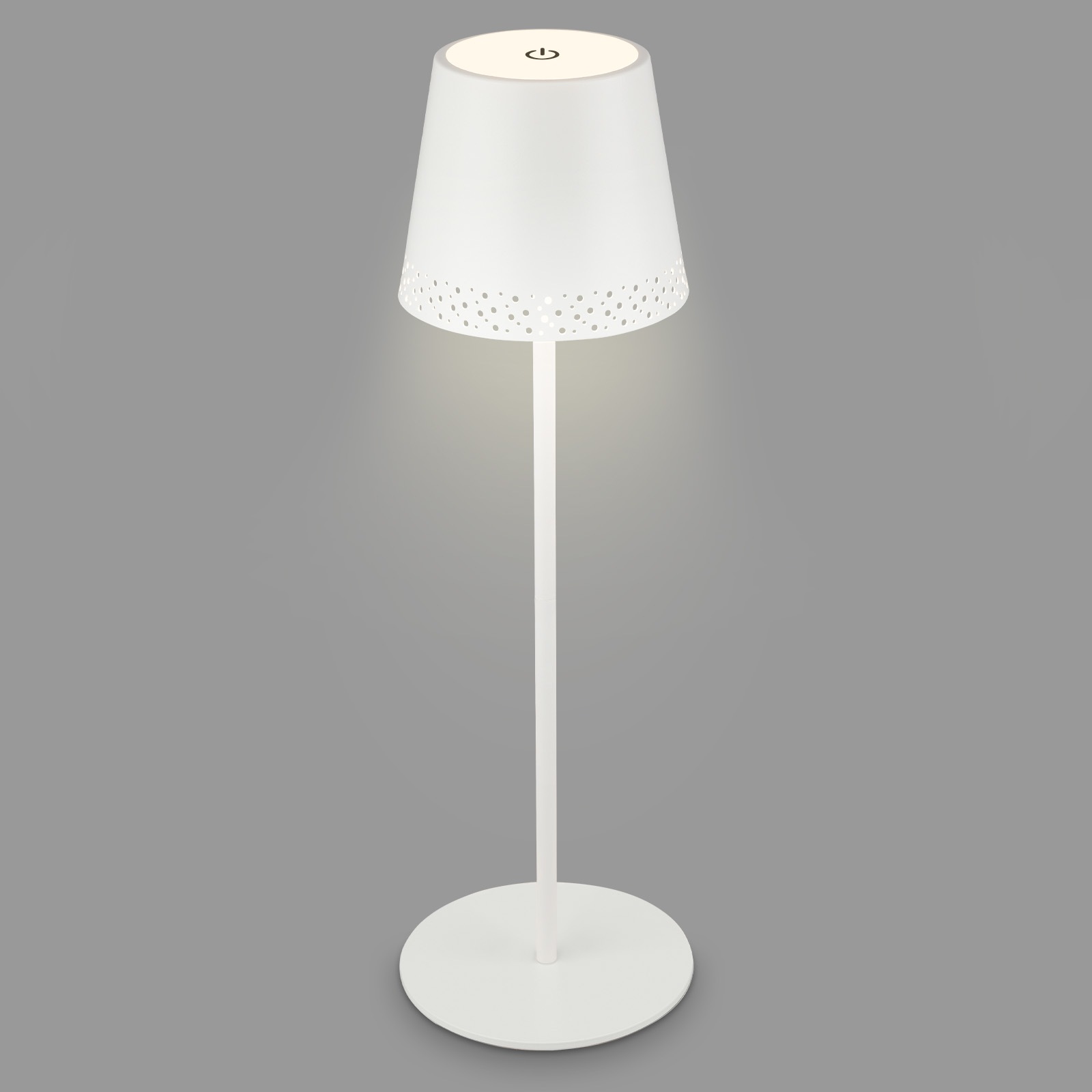 Briloner Leuchten LED Tischleuchte »KIKI« LED-Modul 1 Stk. Warmweiß mit Akku, höhenverstellbar, USB-C, warmweiß, IP44, silber, 38 cm