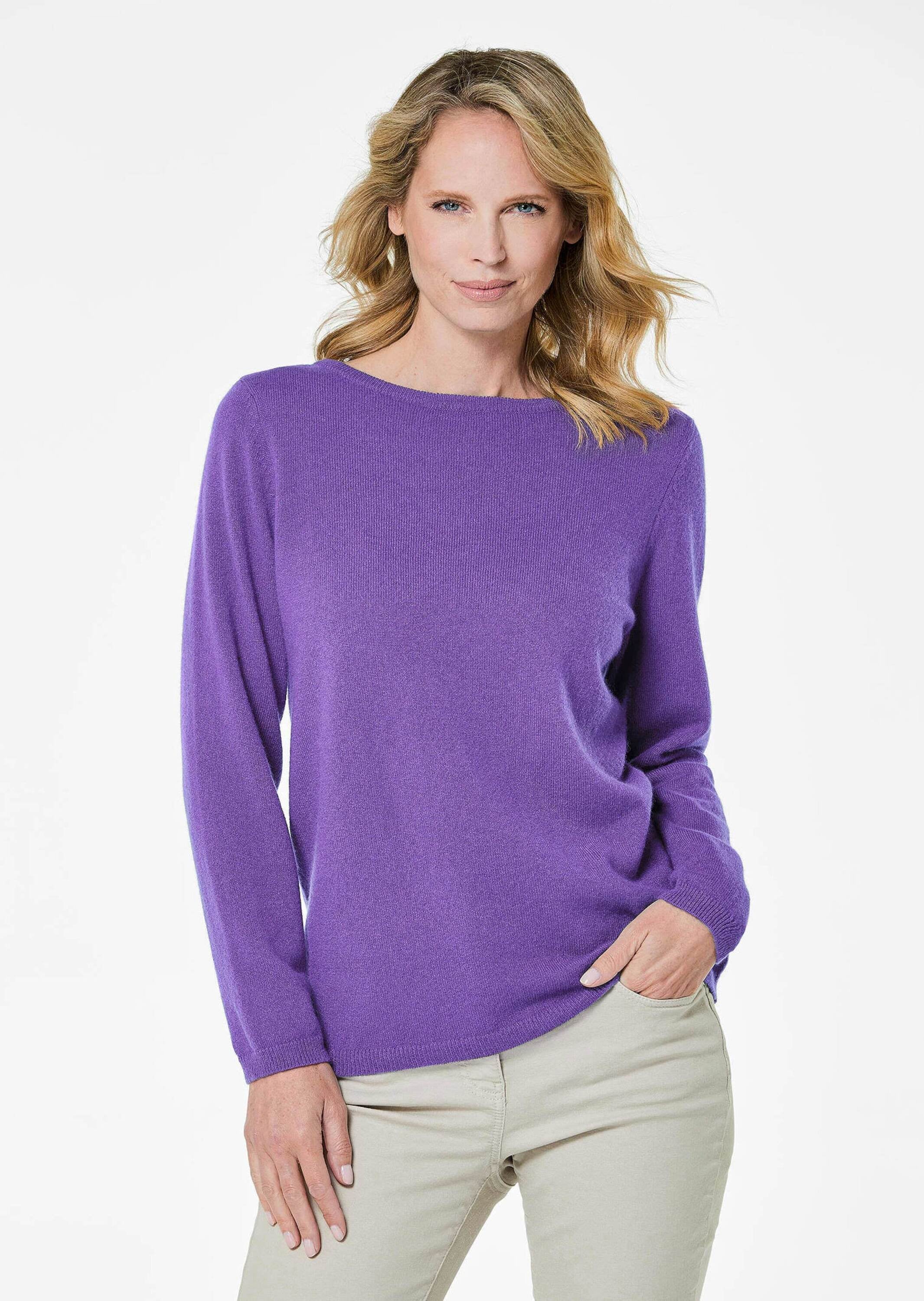 GOLDNER Strickpullover »Kaschmirpullover Kaschmirpullover mit U-Boot Ausschnitt«
