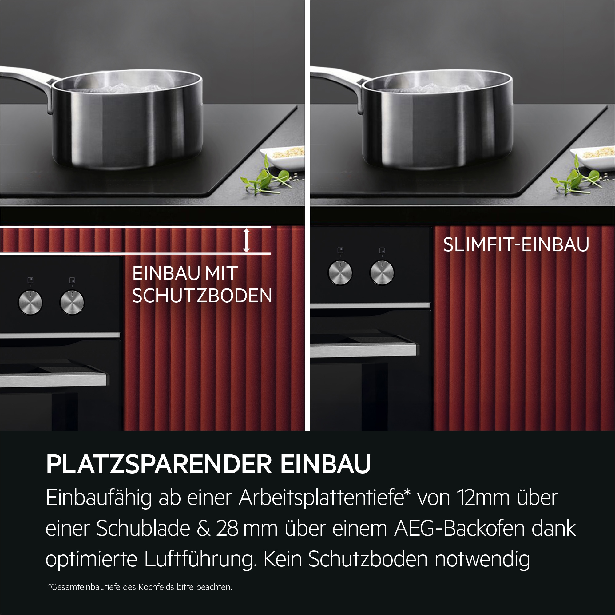 AEG Induktions-Kochfeld »TO841A0FIT«, Kratzresistente SaphirMattSE-Oberfläche, Made in Germany, Powerboost