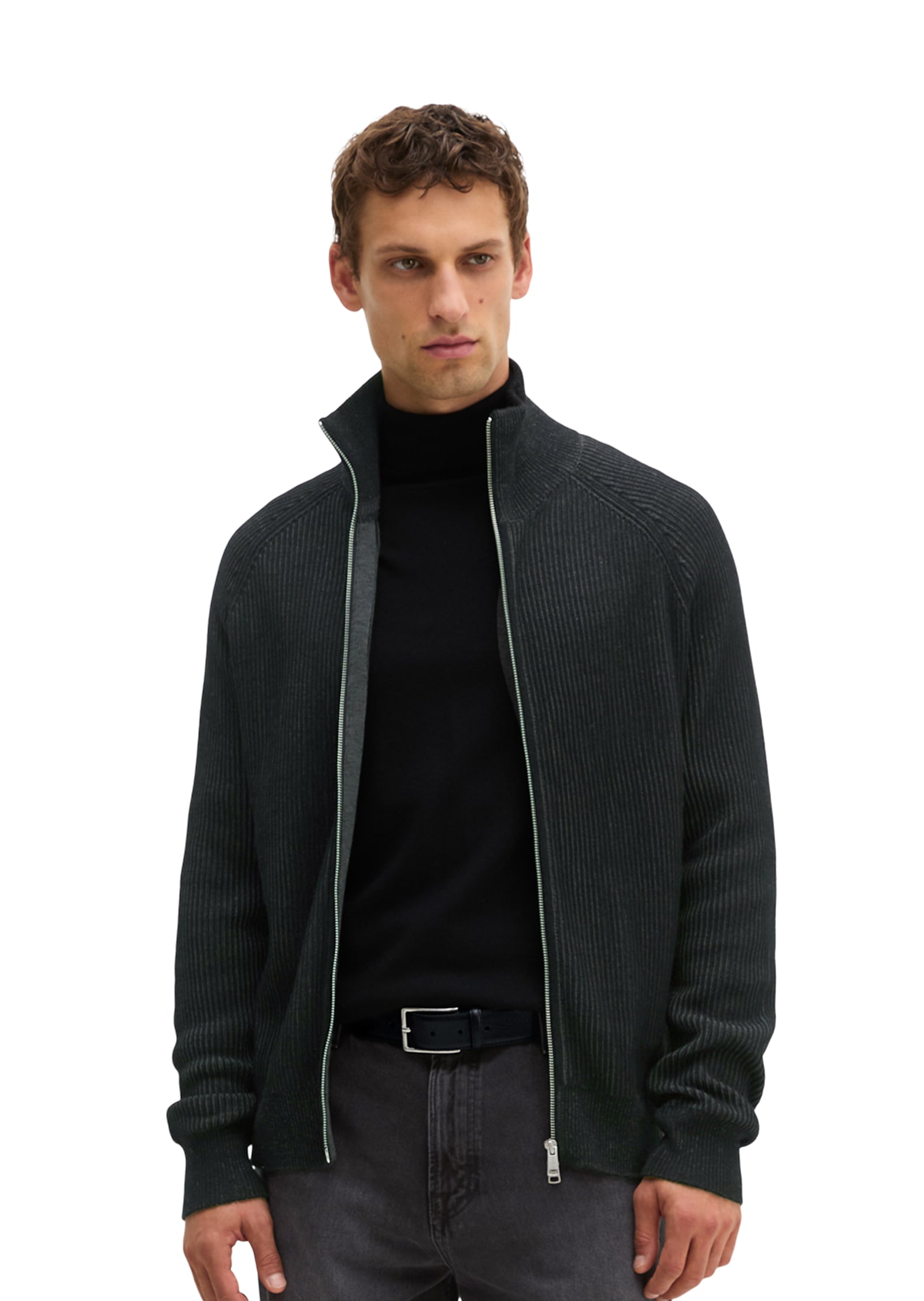 Marc O'Polo Strickjacke regular aus Bio-Baumwoll-Schurwoll-Mix