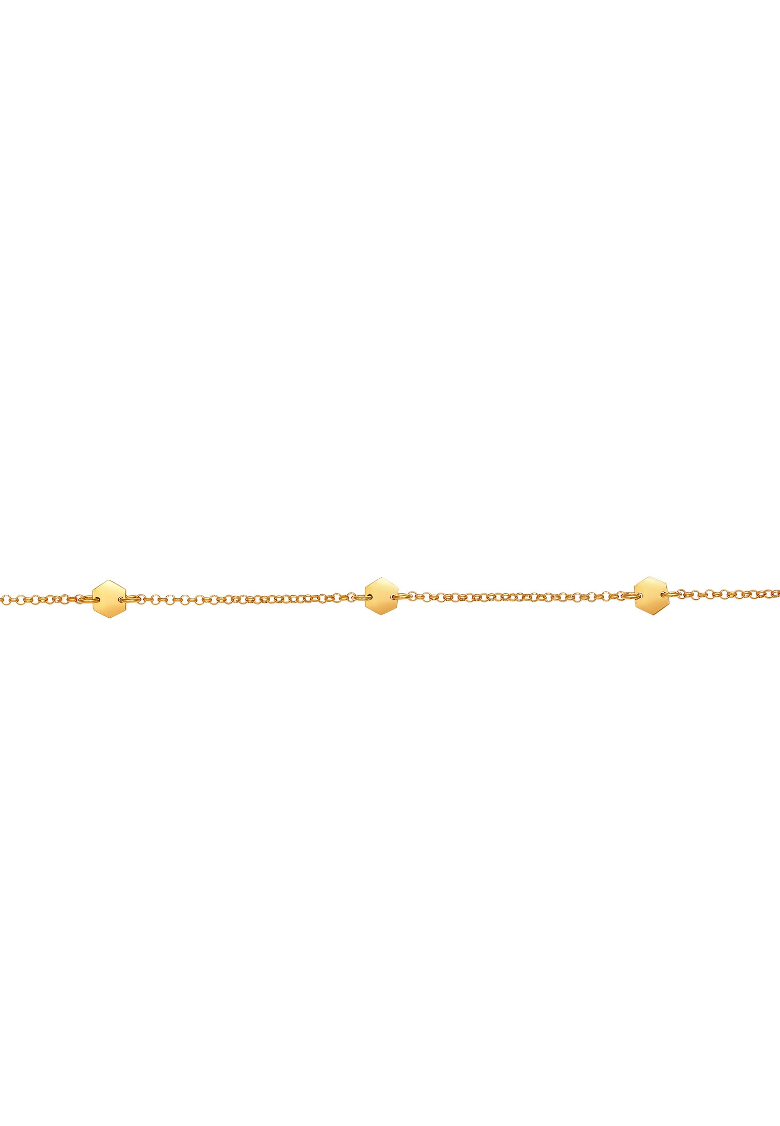 Elli Choker »Halskette Choker Geo Plättchen Hexagon 925 Silber«