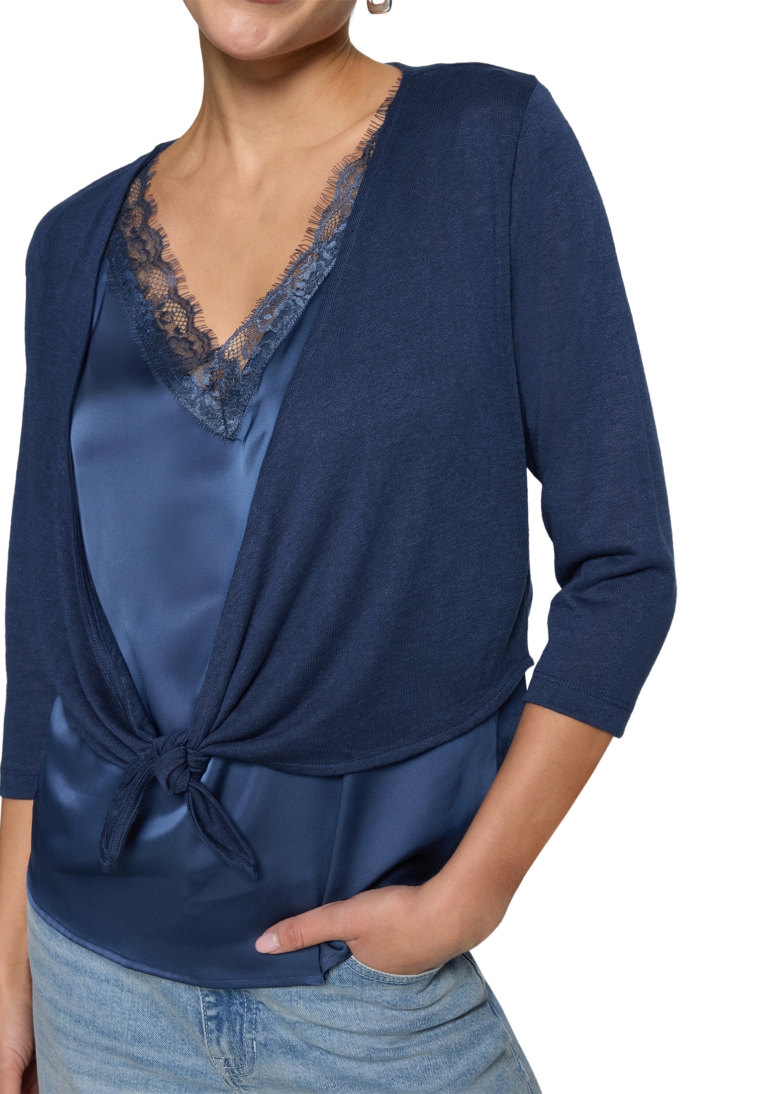 Zero Sweatshirt »Bolero-Jacke mit 3/4 Arm«
