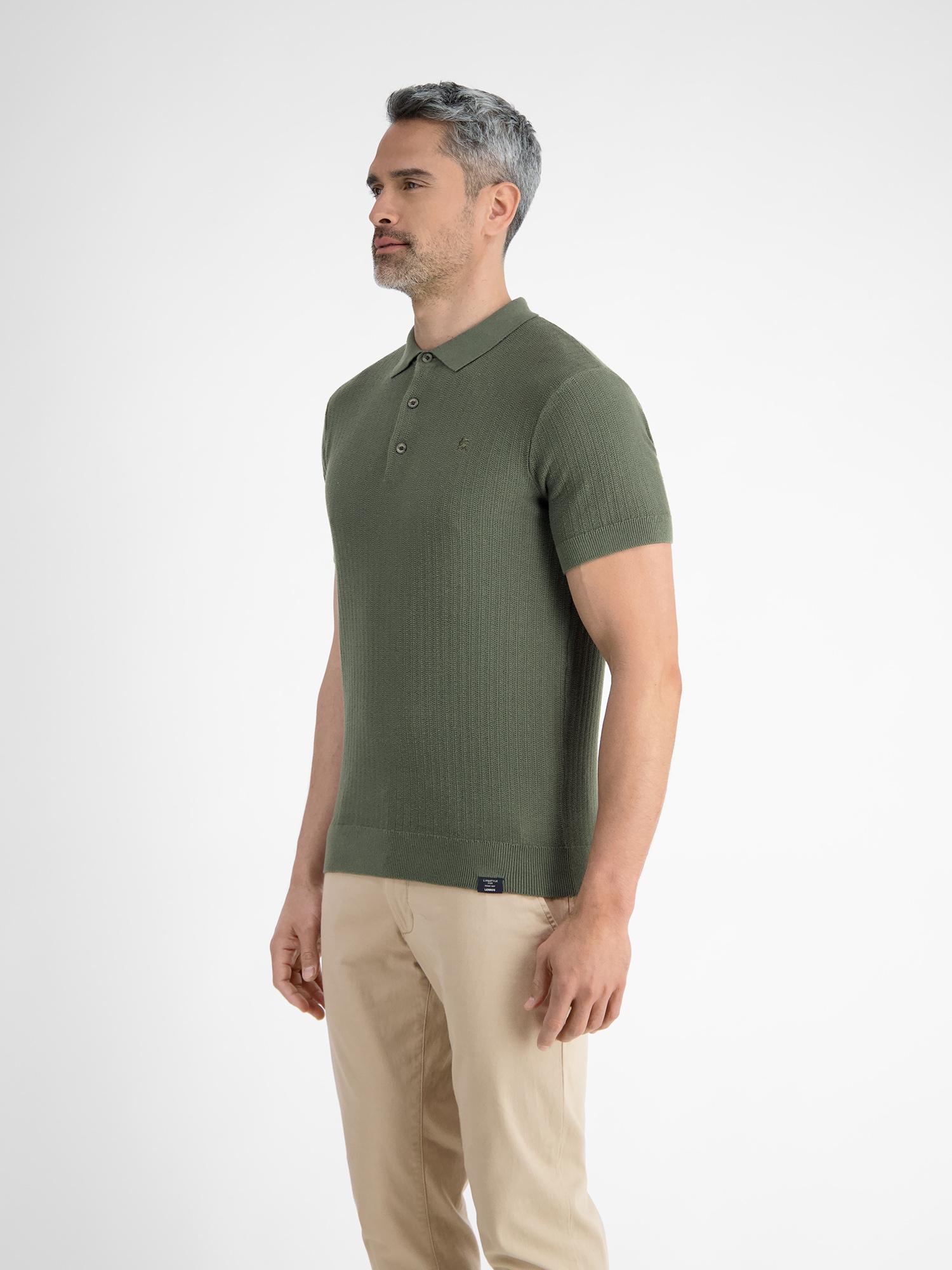 LERROS Poloshirt »LERROS Strick-Polo mit klassisch geknöpftem Kragen«